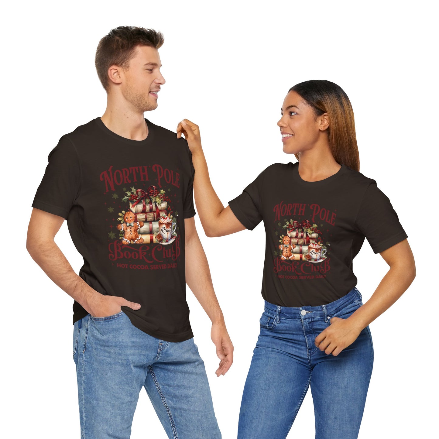 North Pole Book Club Unisex Jersey Short Sleeve Tee - size S - 3X