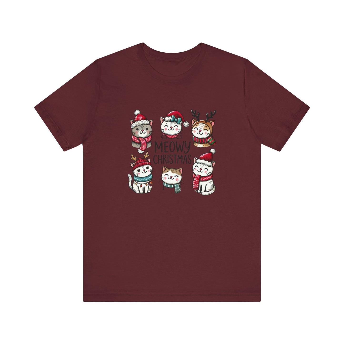 Meowy Christmas Unisex Jersey Short Sleeve Tee - size S - 3X