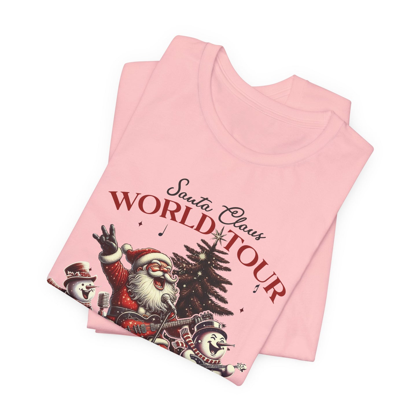 Santa Rocking Around the Christmas Tree Unisex Jersey Short Sleeve T-shirt - sizes S - 3X