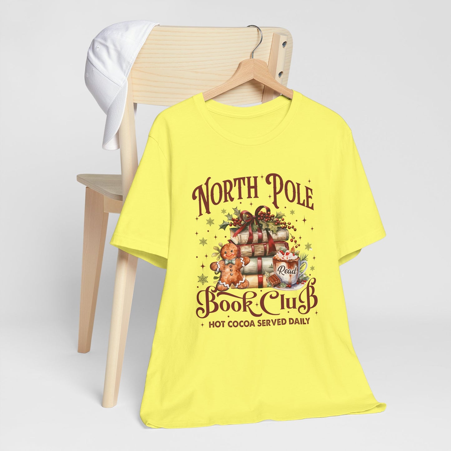 North Pole Book Club Unisex Jersey Short Sleeve Tee - size S - 3X