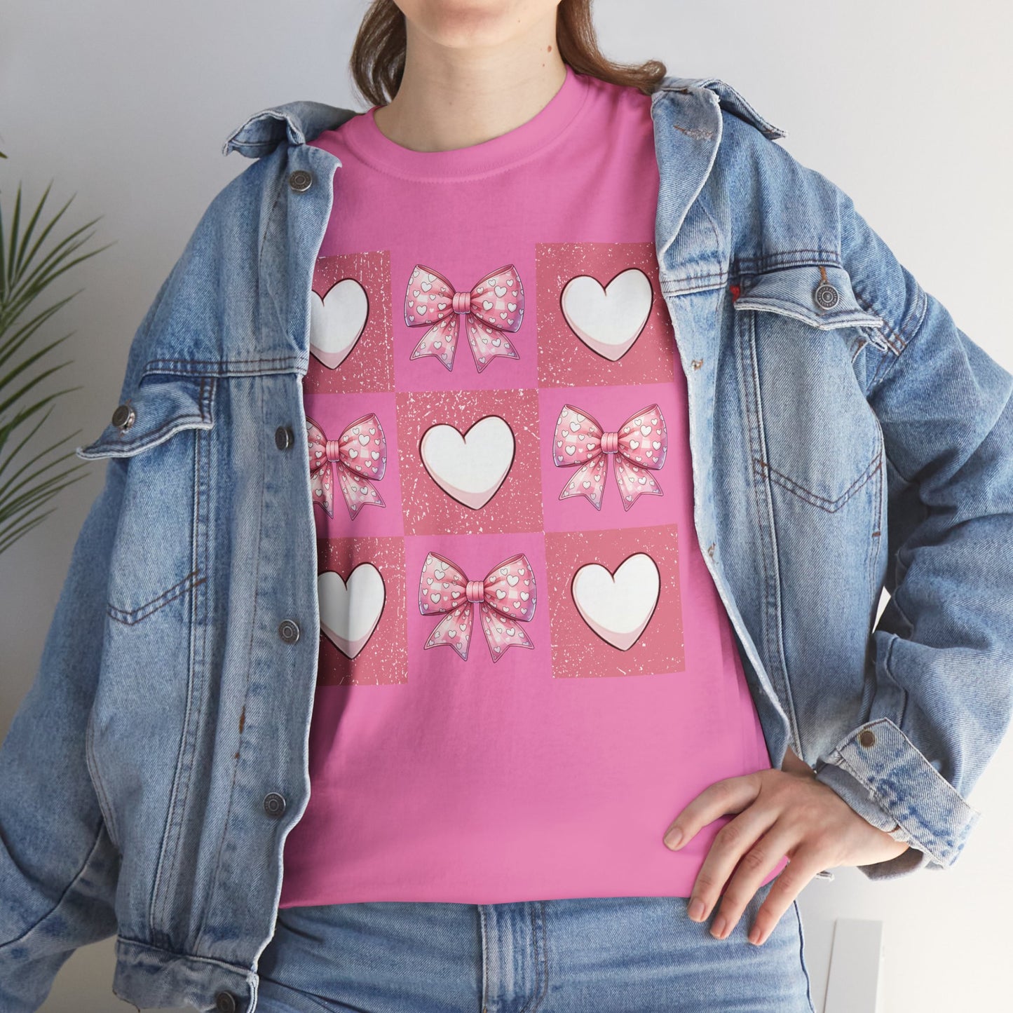 Hearts and Bows Unisex Heavy Cotton Tee - sizes S - 5X