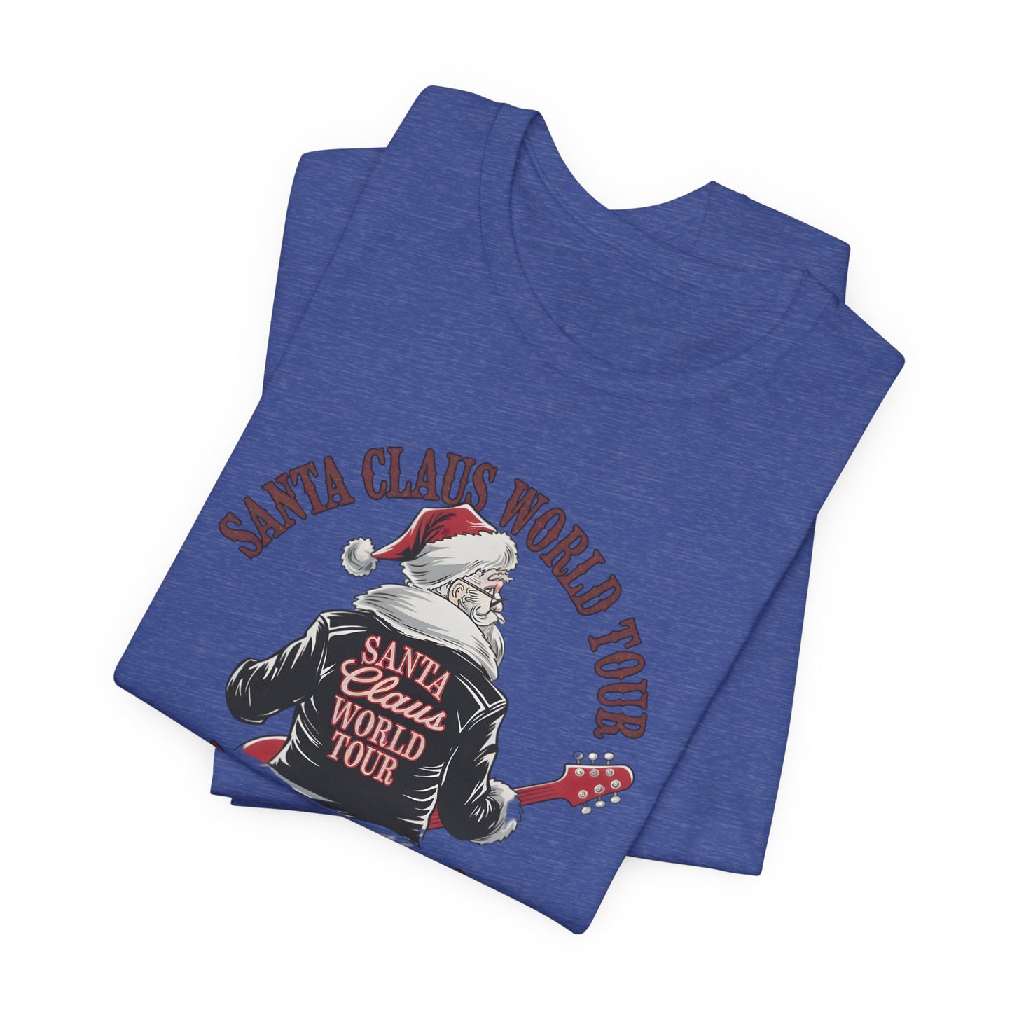Santa Claus World Tour Tee - Festive Christmas Unisex Jersey Short SleeveT-Shirt - sizes S-3X