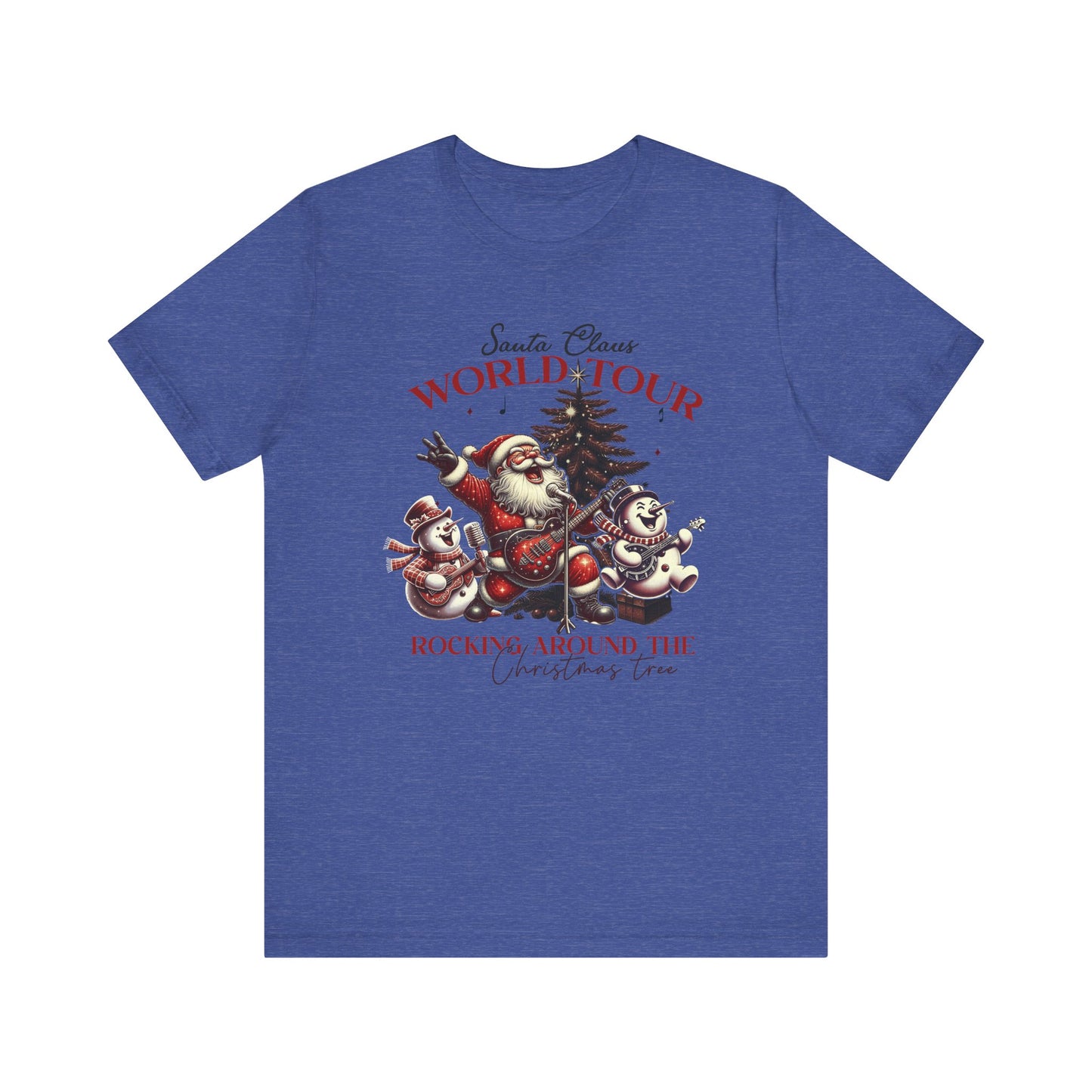 Santa Rocking Around the Christmas Tree Unisex Jersey Short Sleeve T-shirt - sizes S - 3X