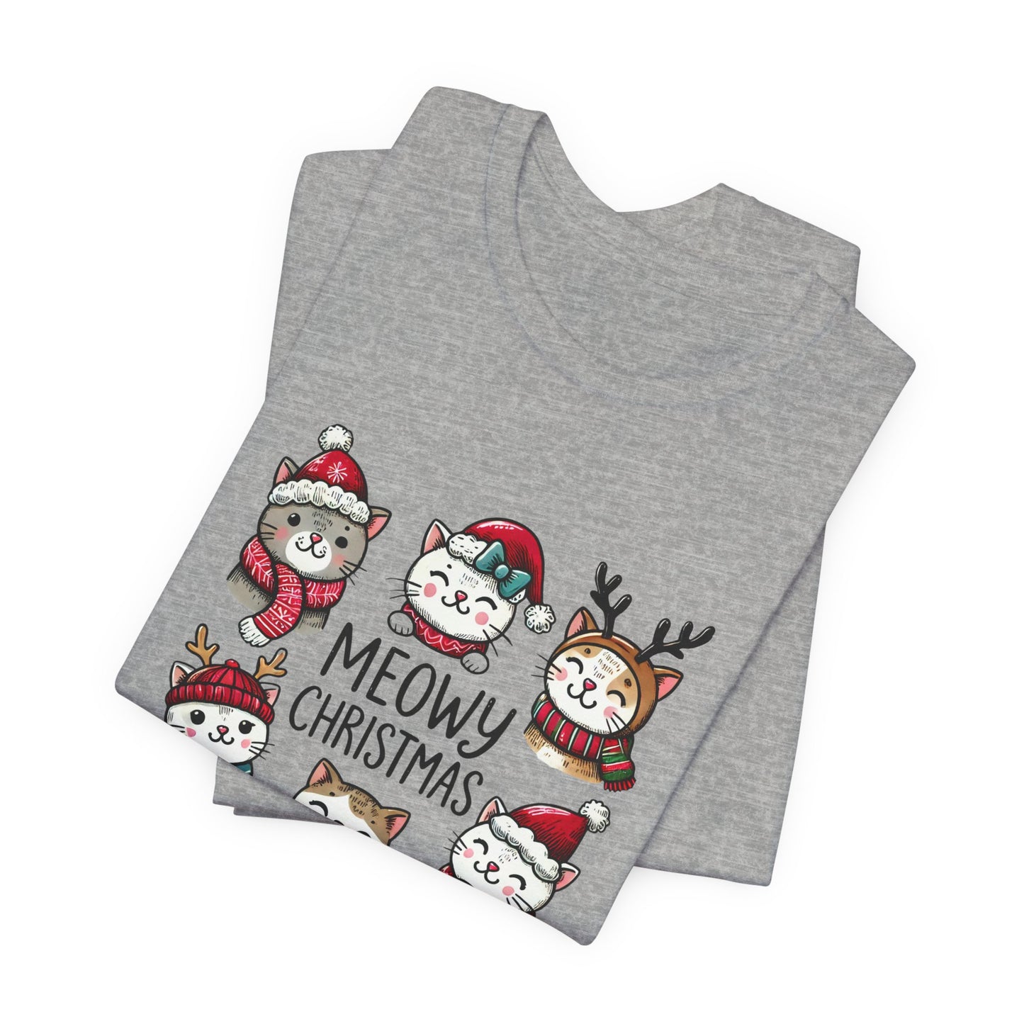Meowy Christmas Unisex Jersey Short Sleeve Tee - size S - 3X