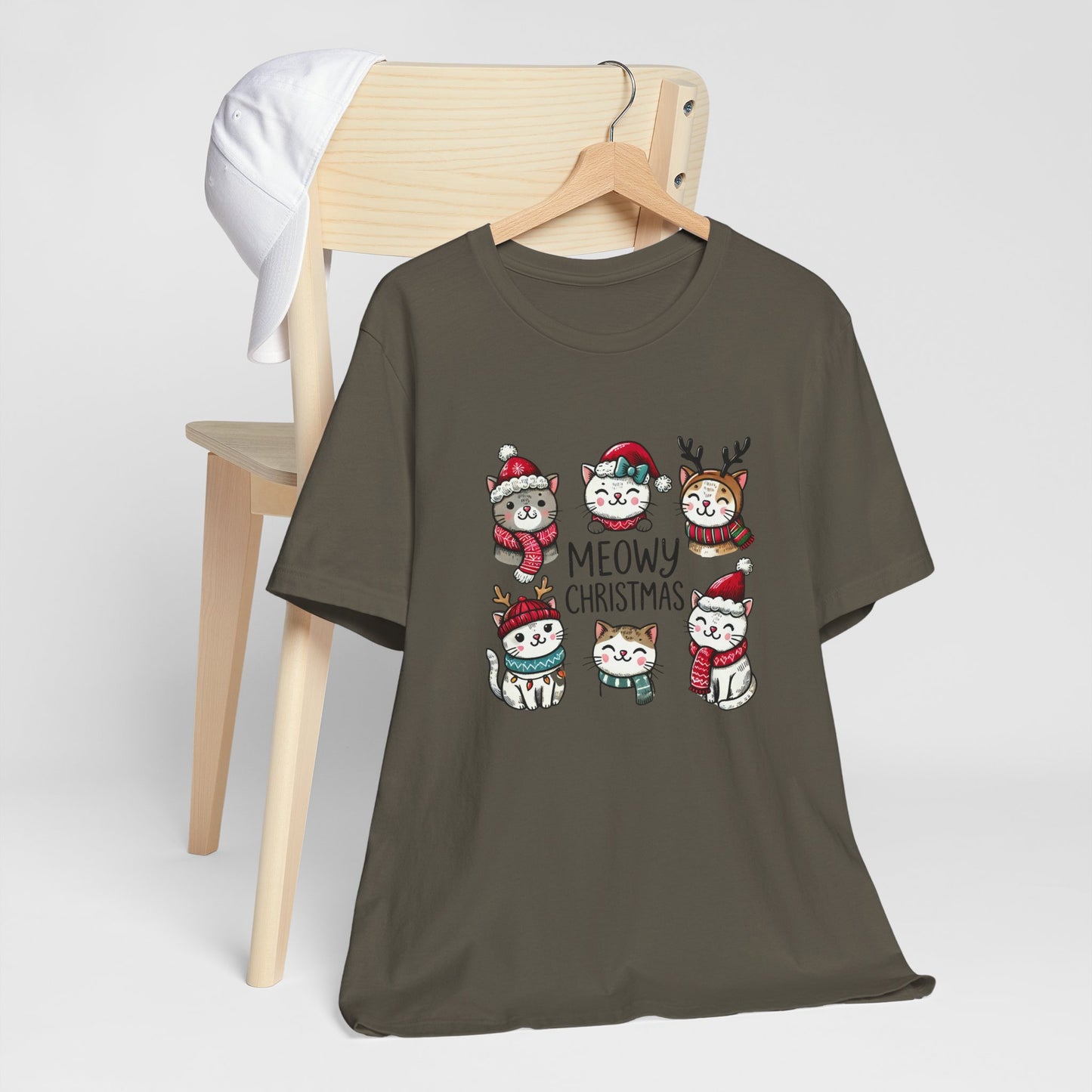 Meowy Christmas Unisex Jersey Short Sleeve Tee - size S - 3X
