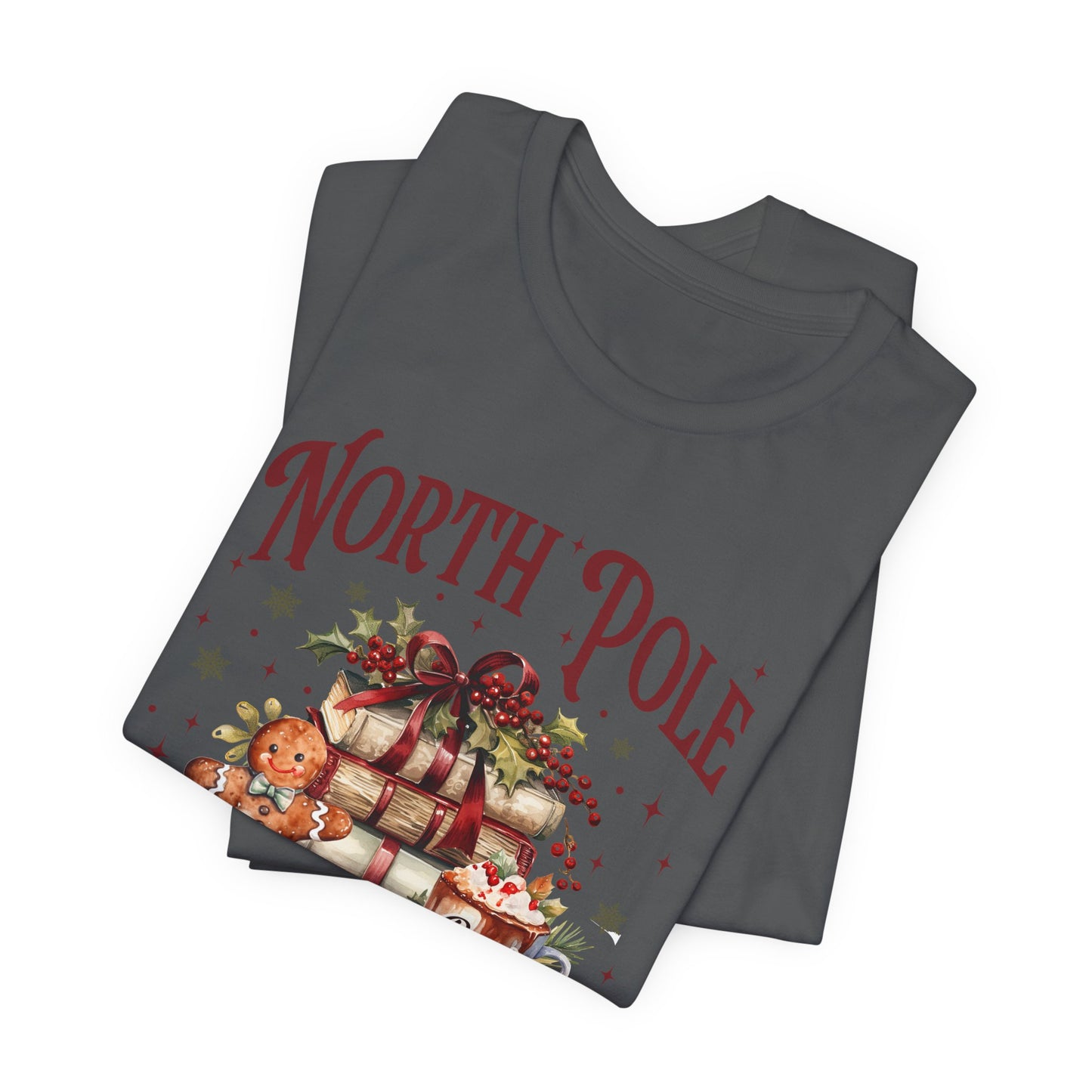 North Pole Book Club Unisex Jersey Short Sleeve Tee - size S - 3X