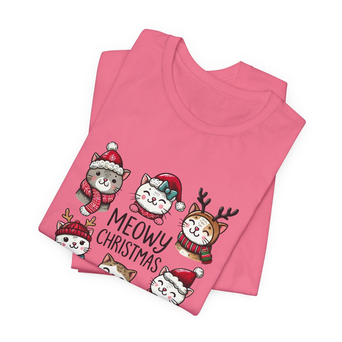 Meowy Christmas Unisex Jersey Short Sleeve Tee - size S - 3X