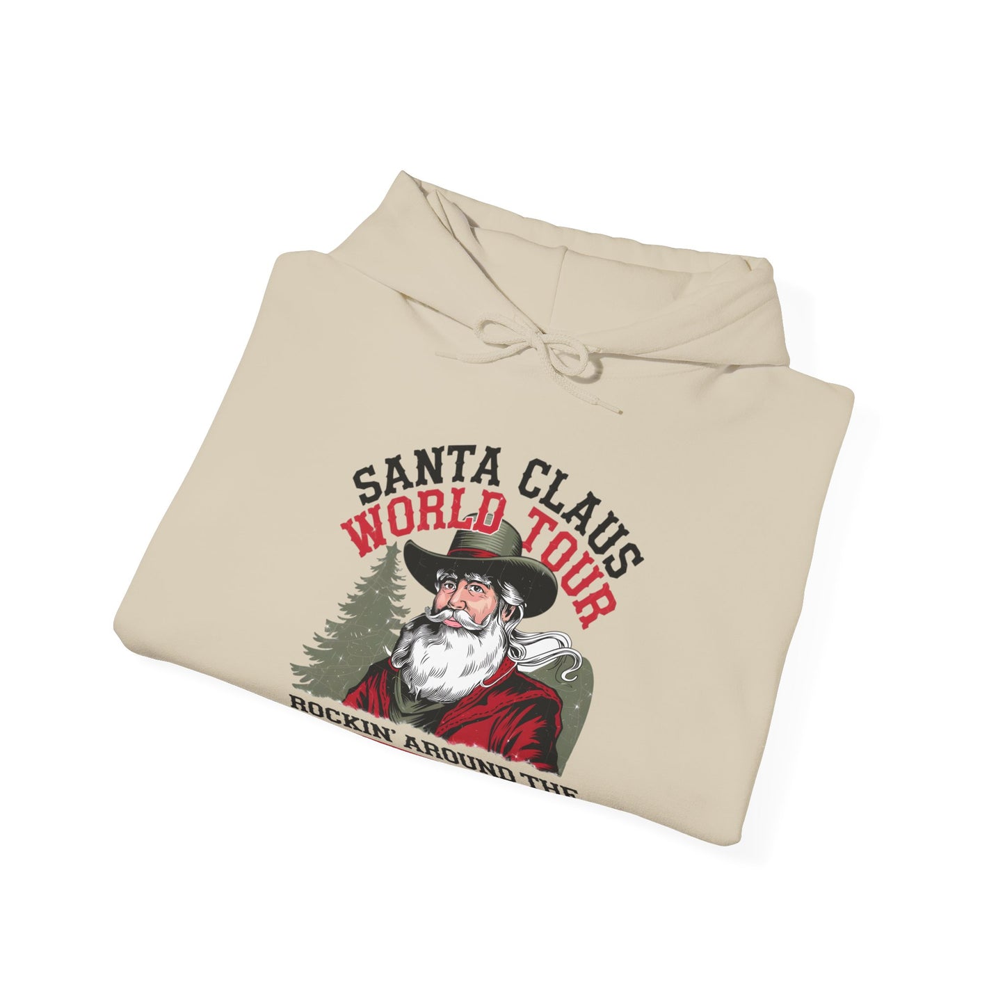 Santa Claus World Tour Unisex Heavy Blend™ Hooded Sweatshirt - sizes S - 3X - Rocking Around the Christmas Tree