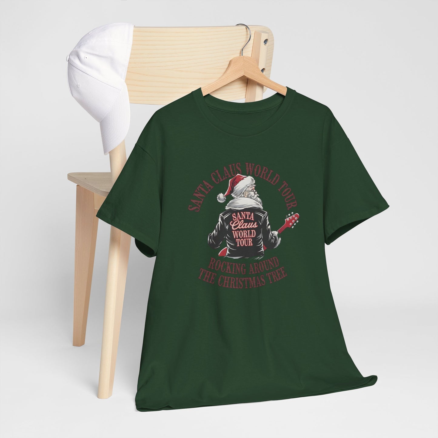 Santa Claus World Tour Unisex Tee - Sizes S-5X - Christmas Holiday Funny Shirt