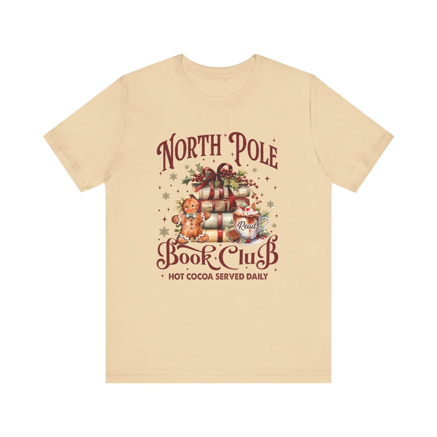 North Pole Book Club Unisex Jersey Short Sleeve Tee - size S - 3X