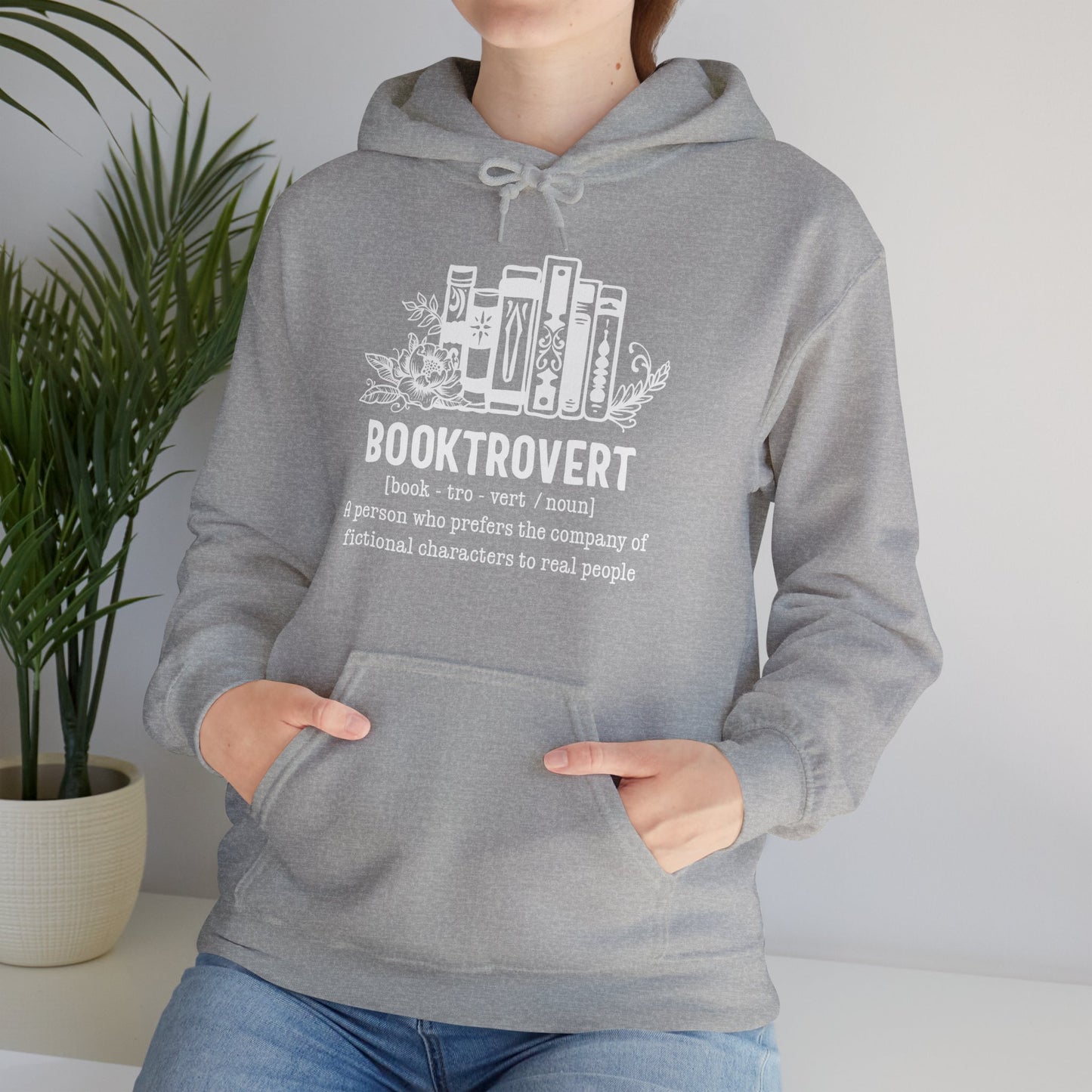 Booktrovert Hooded Sweatshirt - Funny Book Lover Gift - Warm & Cozy