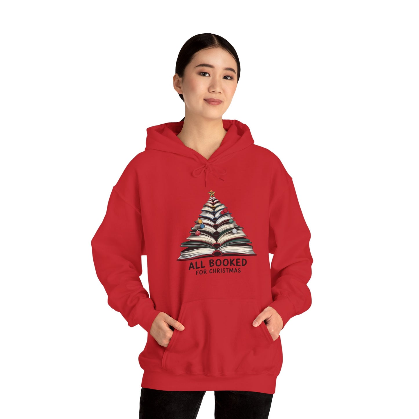 All Booked for Christmas Unisex Heavy Blend™ Hooded Sweatshirt - size S - 3X