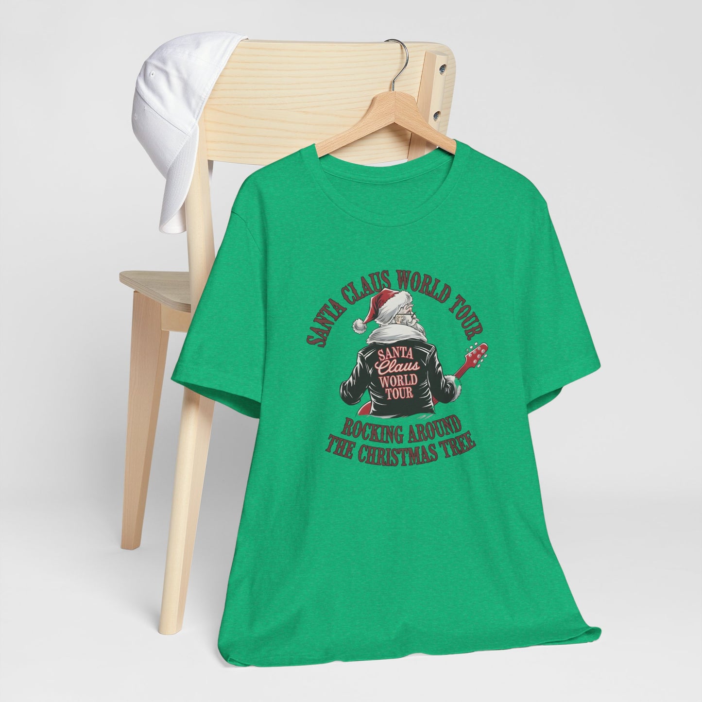 Santa Claus World Tour Tee - Festive Christmas Unisex Jersey Short SleeveT-Shirt - sizes S-3X