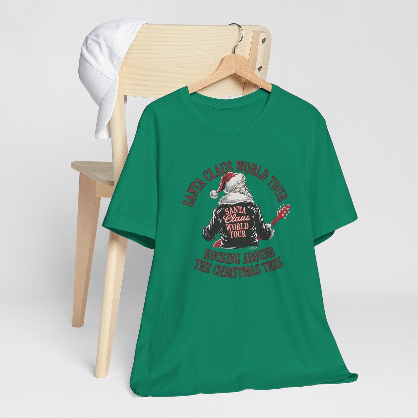 Santa Claus World Tour Tee - Festive Christmas Unisex Jersey Short SleeveT-Shirt - sizes S-3X