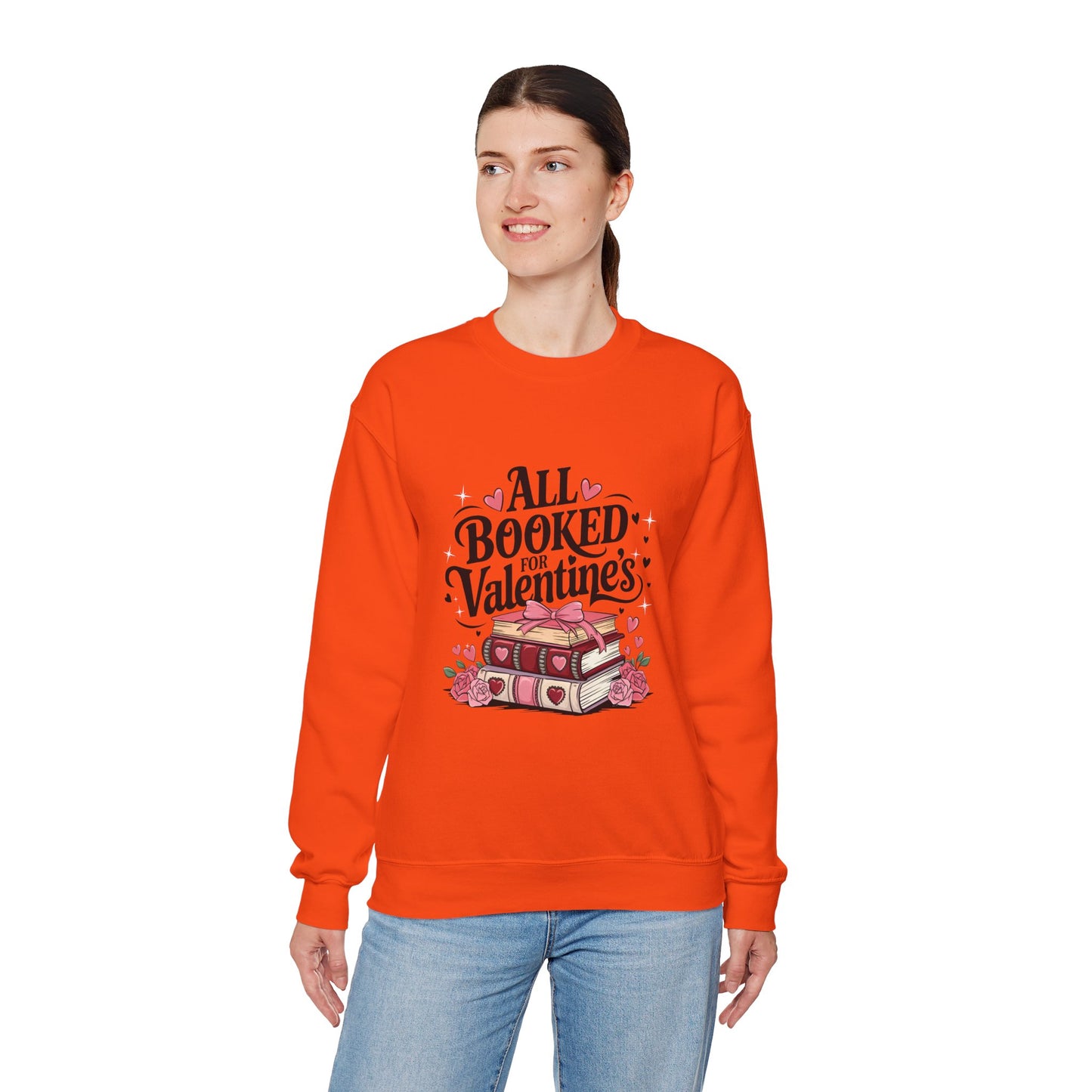 All Booked for Valentine's Day Unisex Heavy Blend Crewneck Sweatshirt