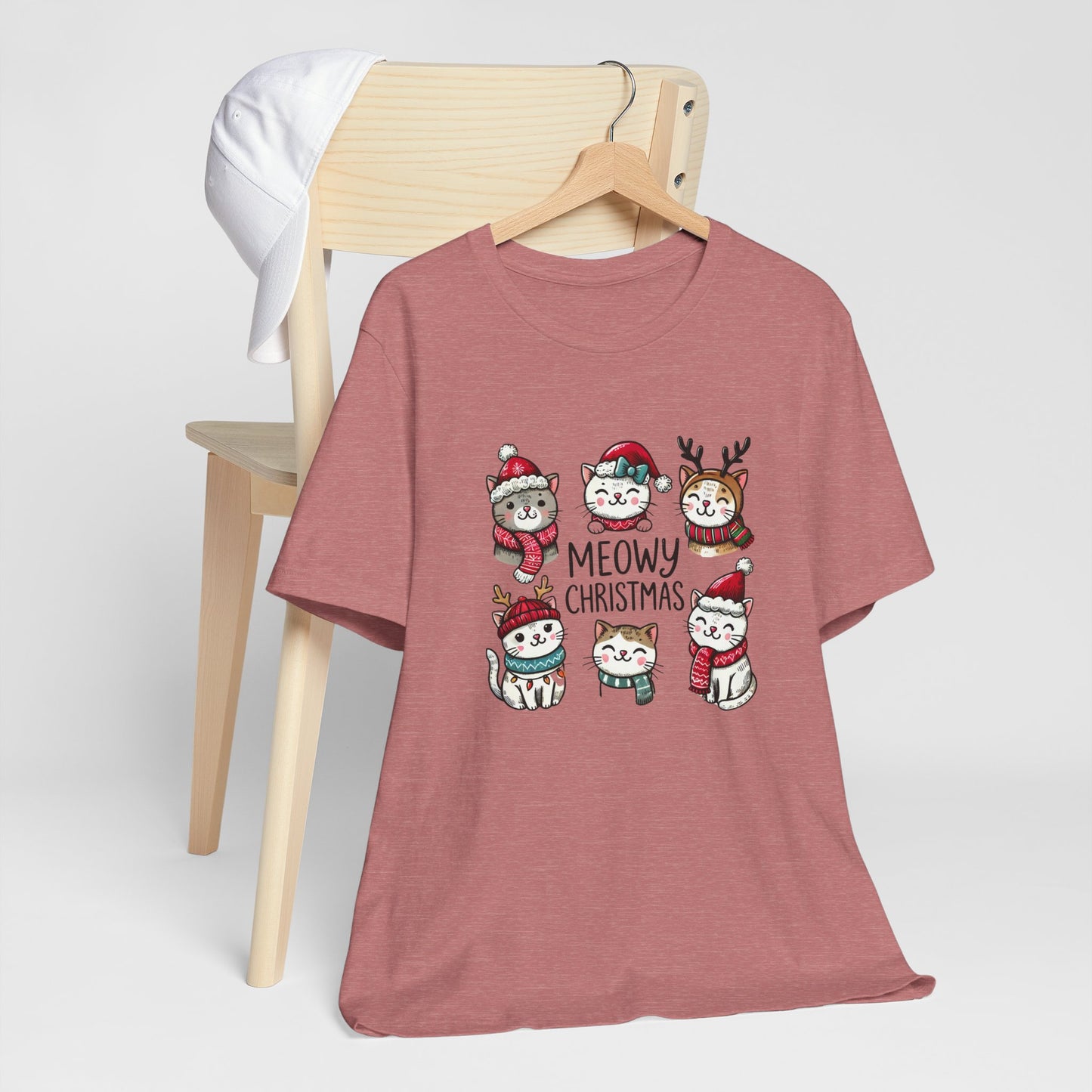Meowy Christmas Unisex Jersey Short Sleeve Tee - size S - 3X