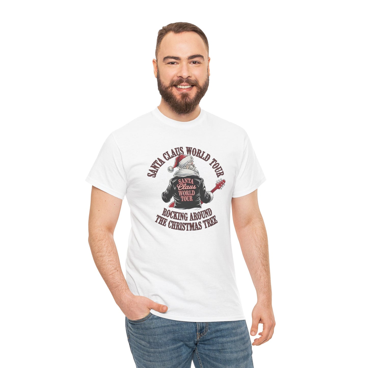 Santa Claus World Tour Unisex Tee - Sizes S-5X - Christmas Holiday Funny Shirt