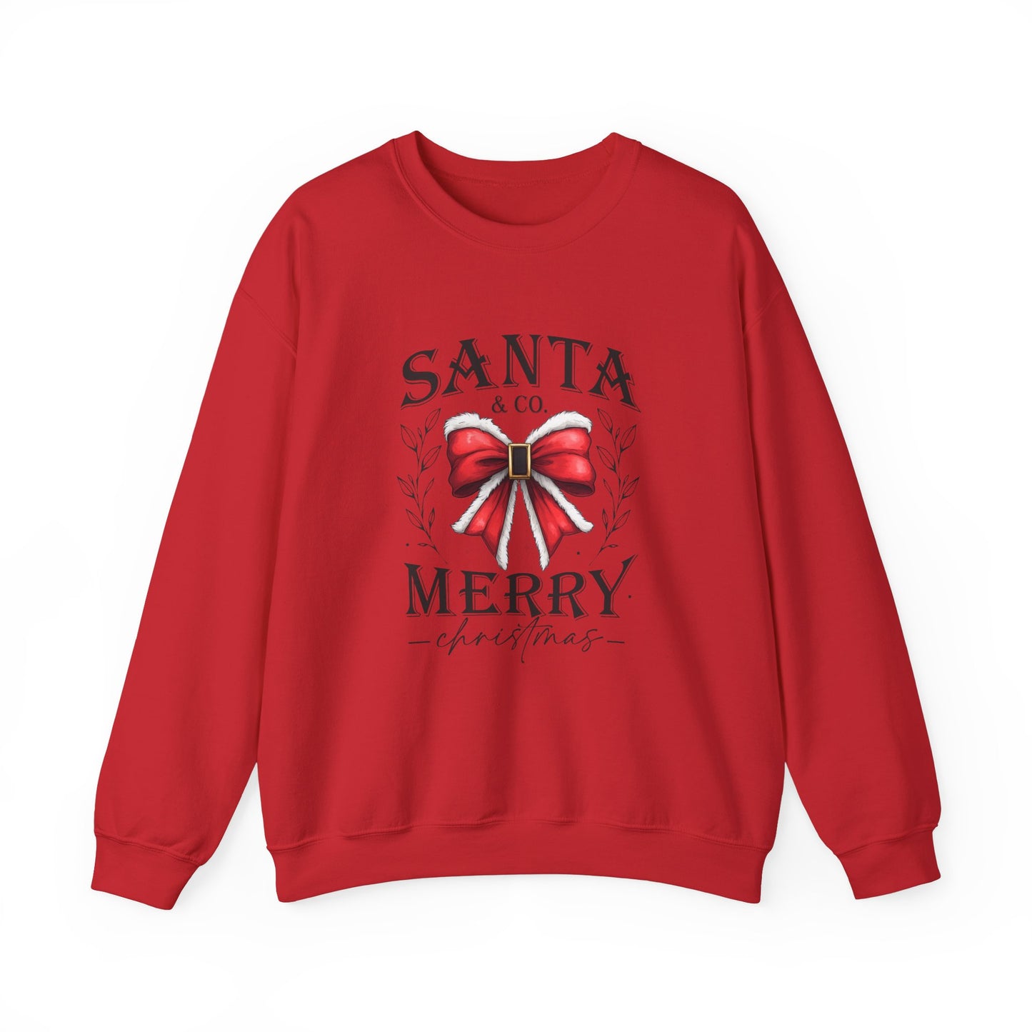 Merry Christmas Bow Sweatshirt - Unisex Heavy Blend Crewneck Sweatshirt - sizes S - 5X