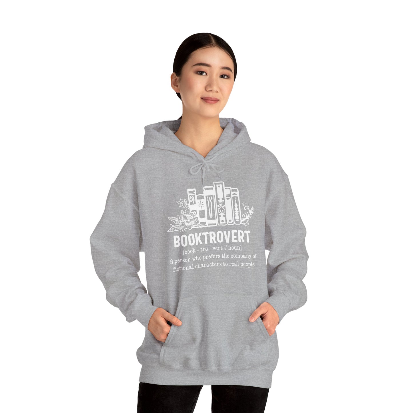 Booktrovert Hooded Sweatshirt - Funny Book Lover Gift - Warm & Cozy