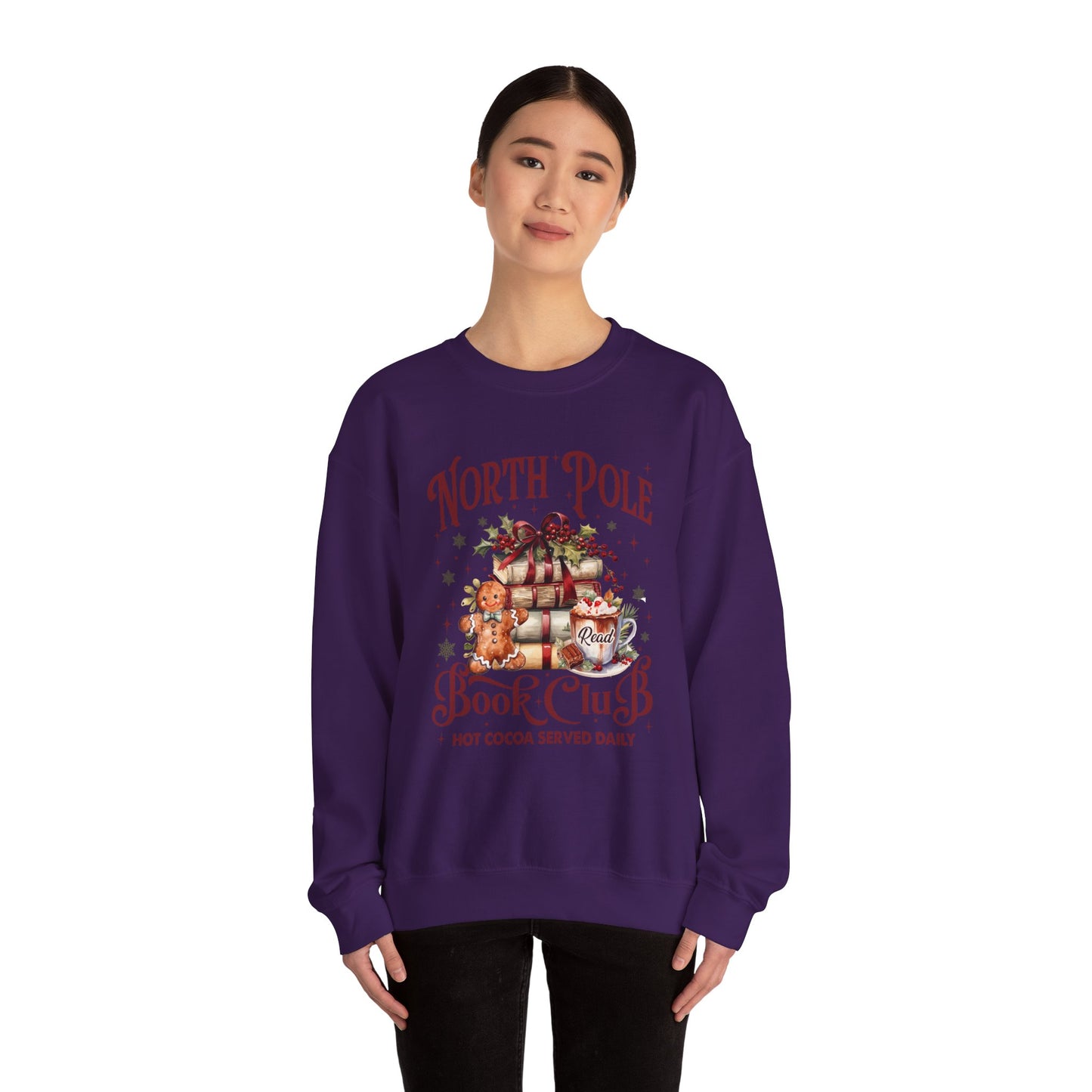 North Pole Book Club Unisex Heavy Blend™ Crewneck Sweatshirt - size S - 3X