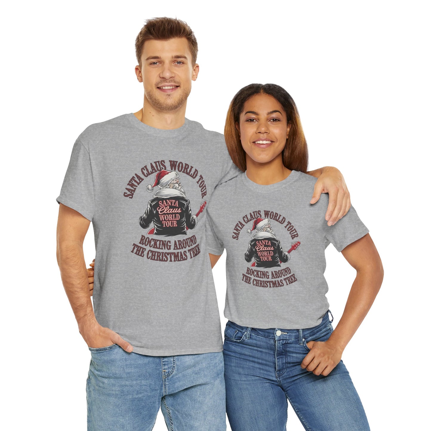 Santa Claus World Tour Unisex Tee - Sizes S-5X - Christmas Holiday Funny Shirt