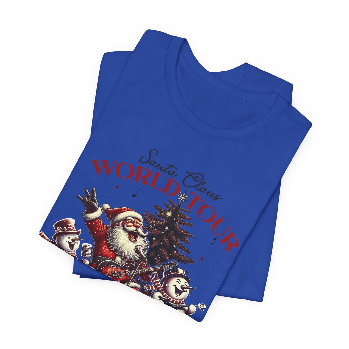 Santa Rocking Around the Christmas Tree Unisex Jersey Short Sleeve T-shirt - sizes S - 3X