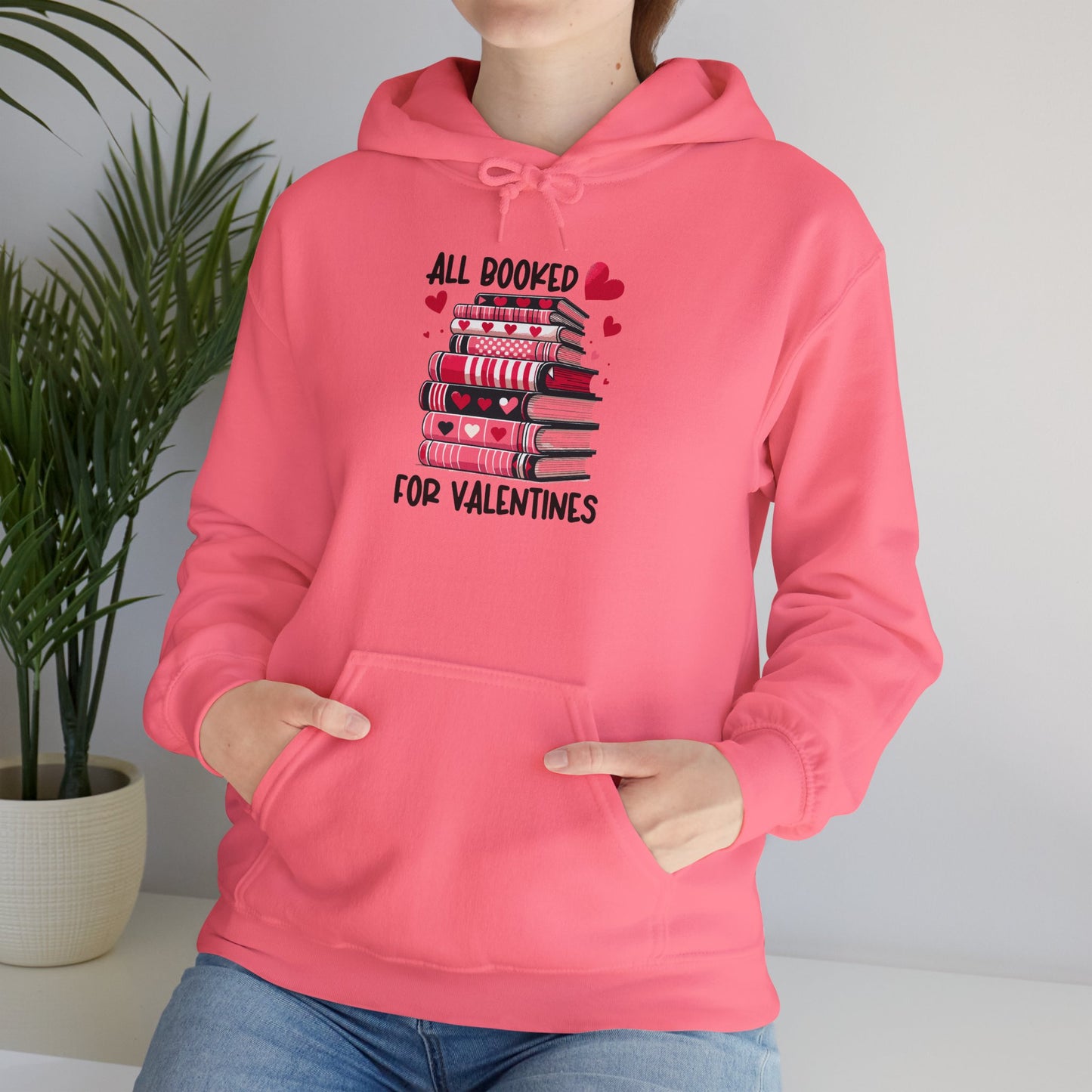 Valentine's Day All Booked Unisex Hooded Sweatshirt - sizes s - 5X