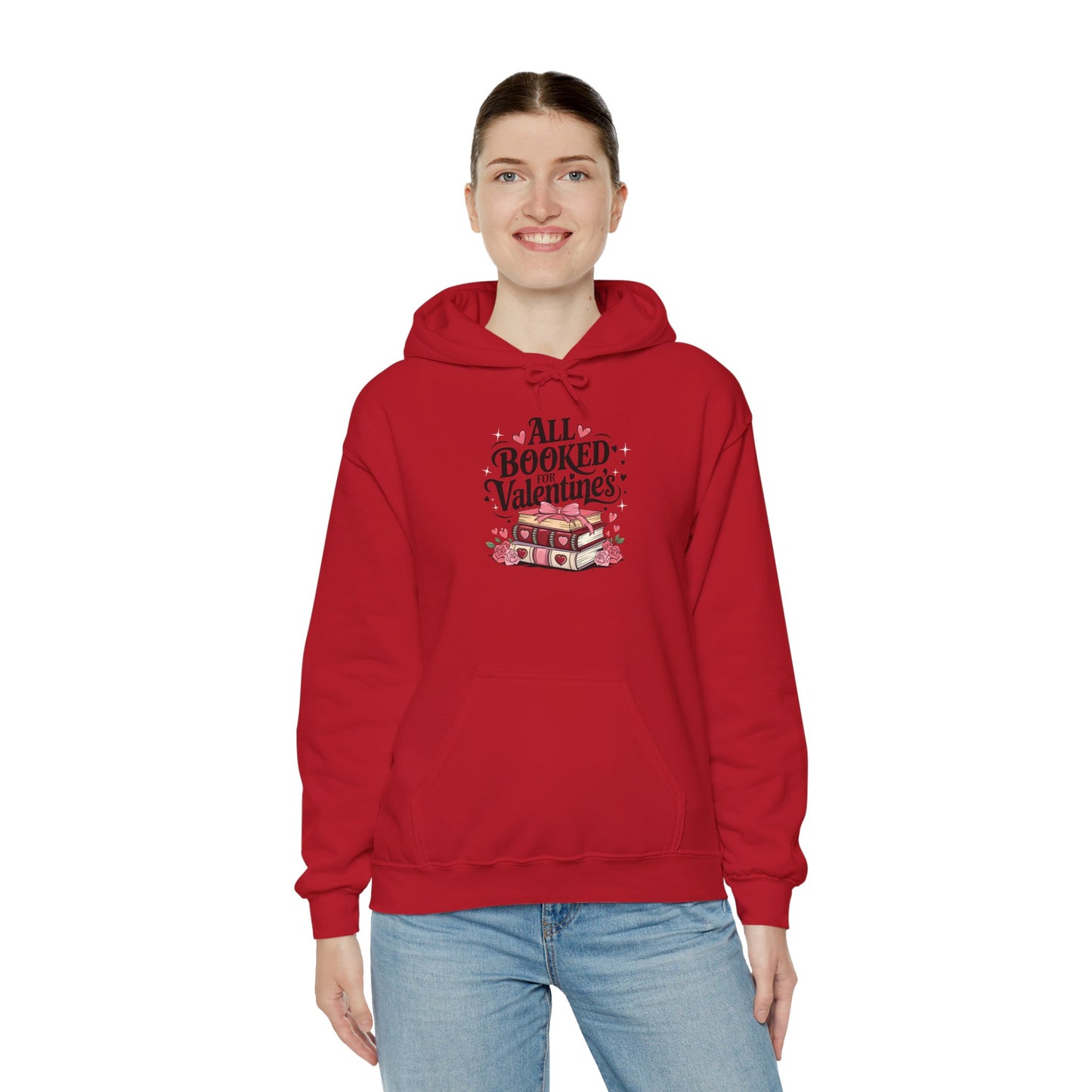 Valentine's Day All Booked Unisex Hooded Sweatshirt