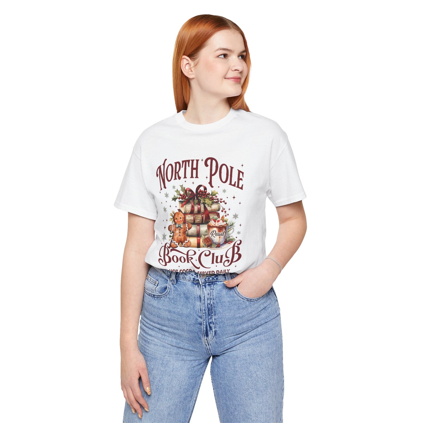 North Pole Book Club Unisex Jersey Short Sleeve Tee - size S - 3X