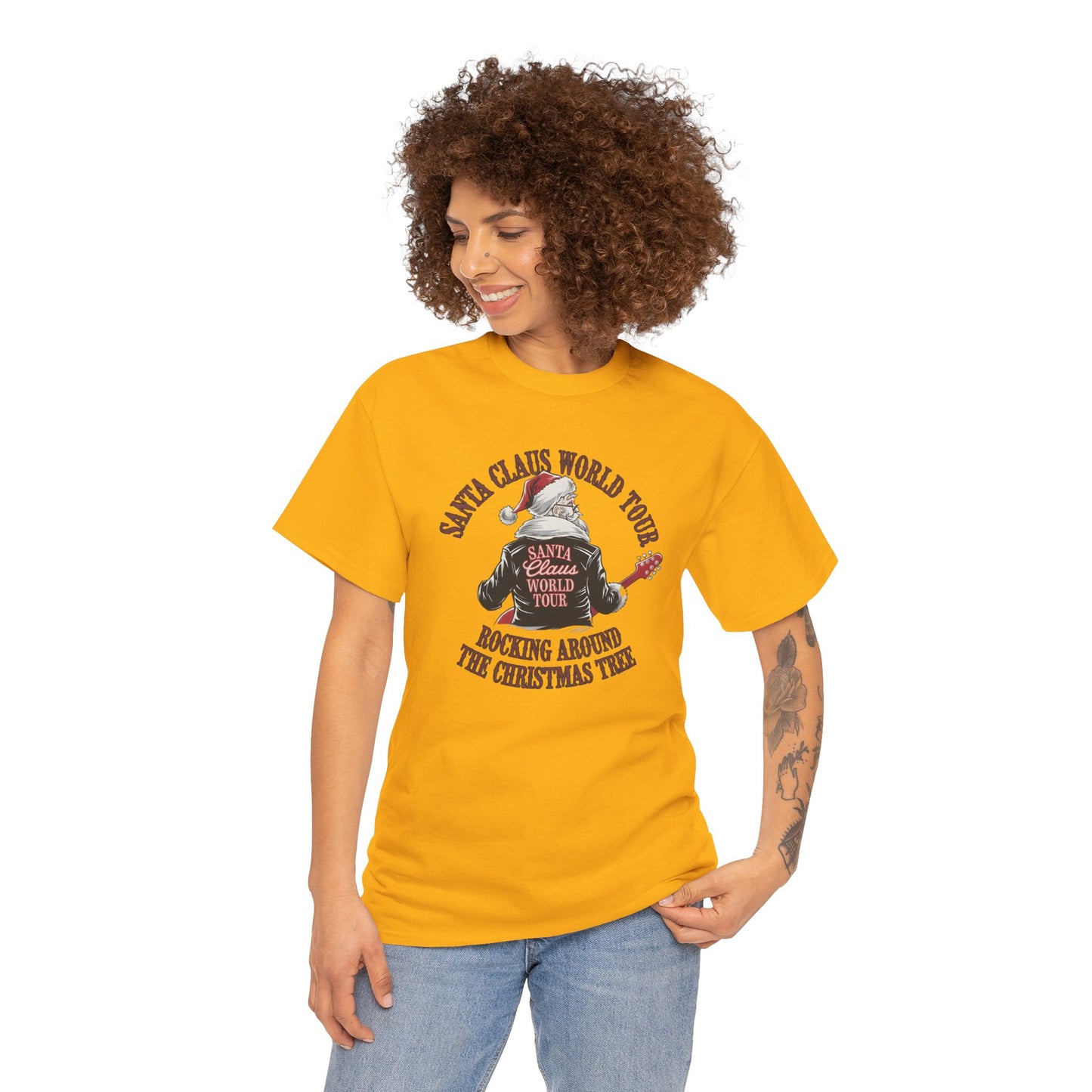 Santa Claus World Tour Unisex Tee - Sizes S-5X - Christmas Holiday Funny Shirt