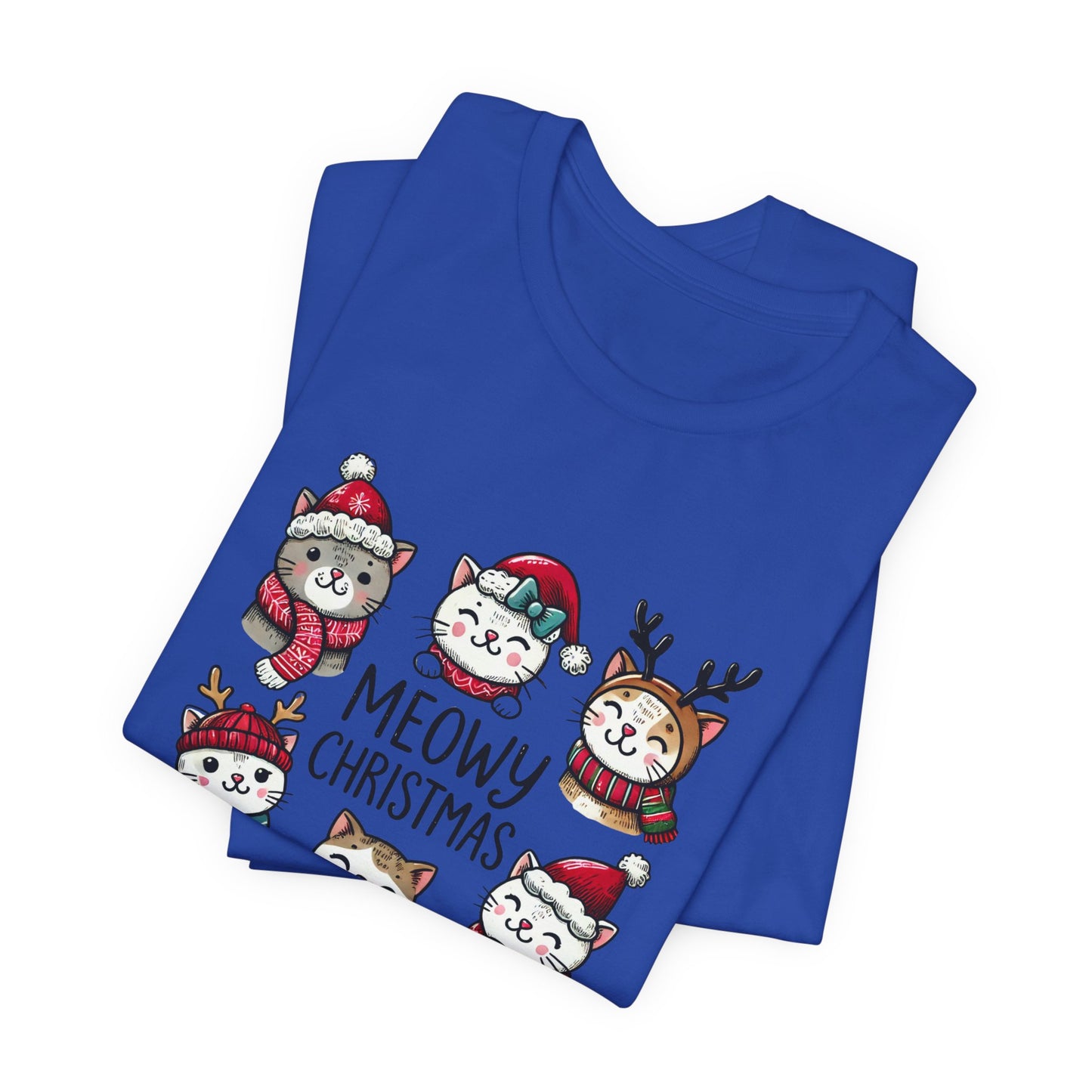 Meowy Christmas Unisex Jersey Short Sleeve Tee - size S - 3X