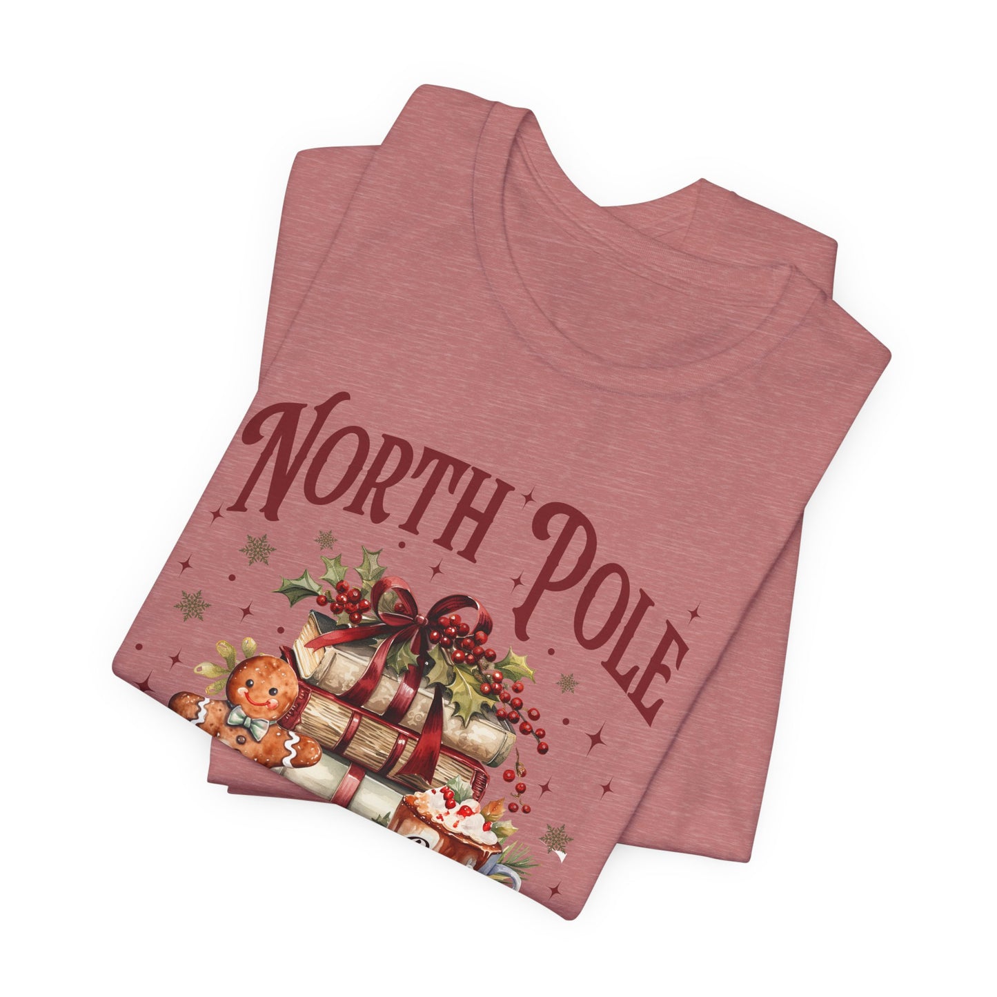 North Pole Book Club Unisex Jersey Short Sleeve Tee - size S - 3X