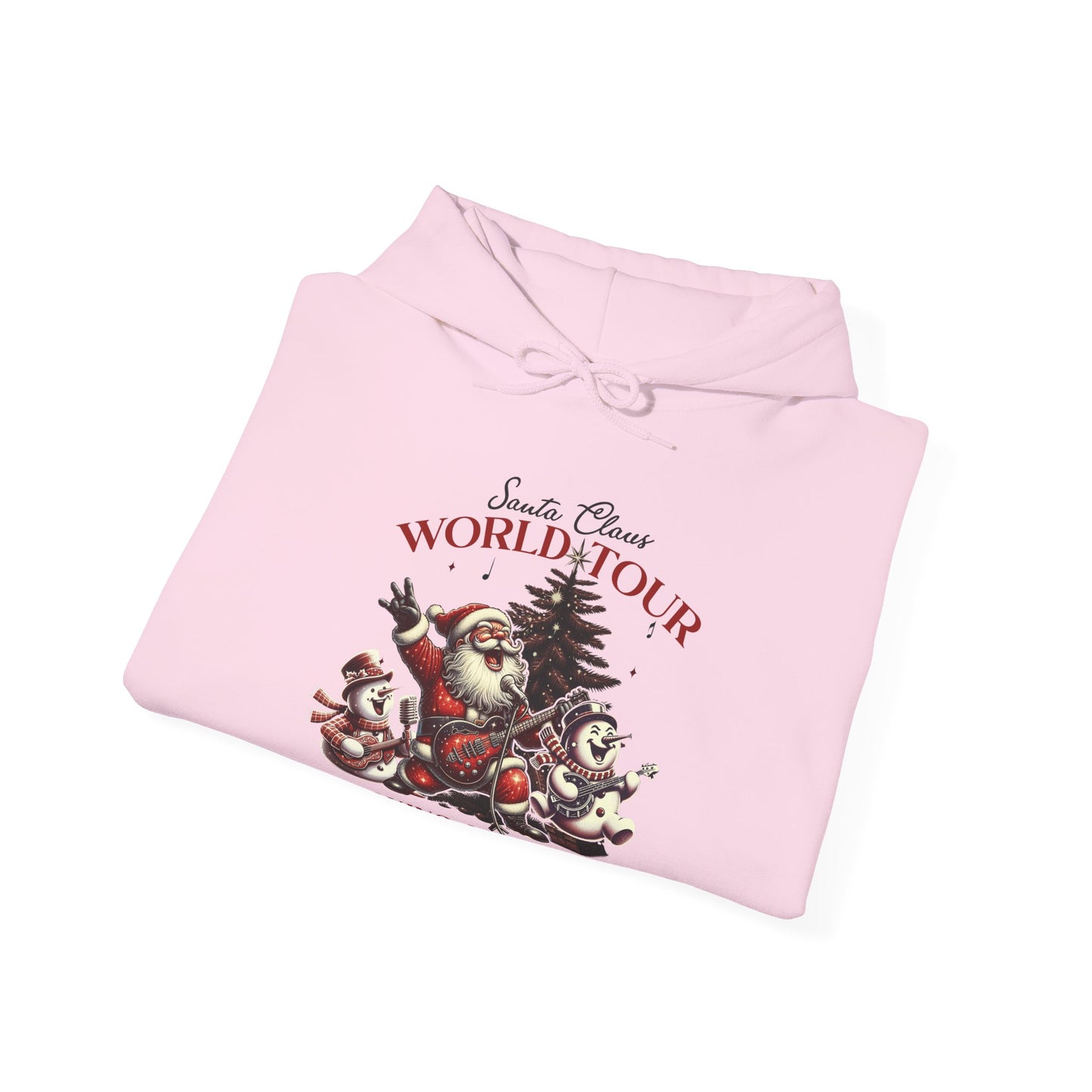 Santa Rocking Around the Christmas Tree Unisex Heavy Blend™ Hooded Sweatshirt - sizes S -3X