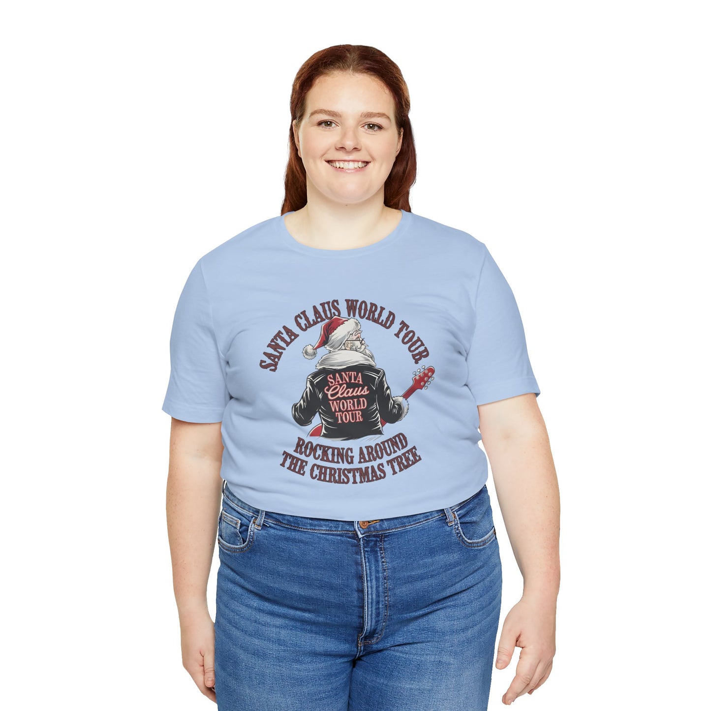 Santa Claus World Tour Tee - Festive Christmas Unisex Jersey Short SleeveT-Shirt - sizes S-3X
