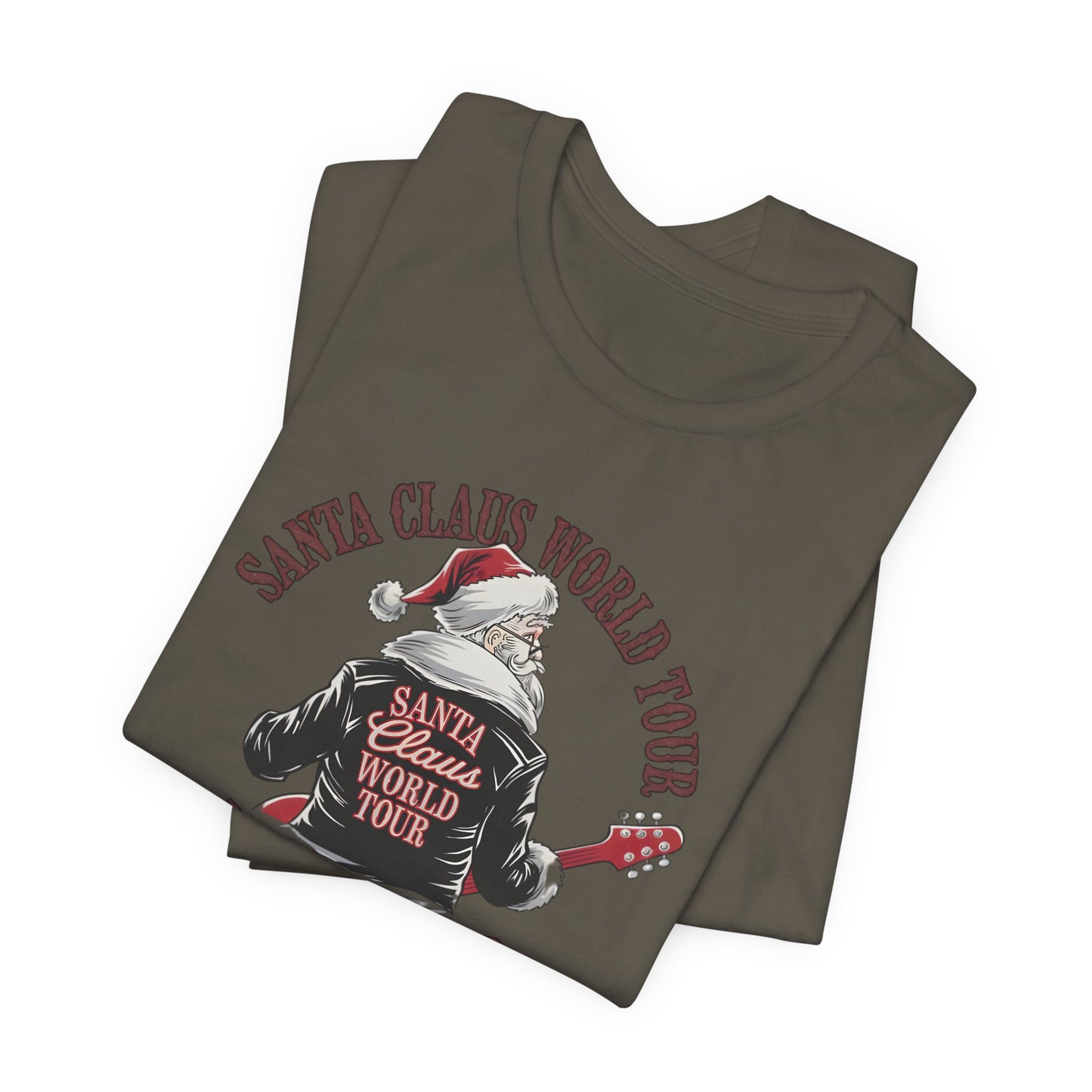 Santa Claus World Tour Tee - Festive Christmas Unisex Jersey Short SleeveT-Shirt - sizes S-3X