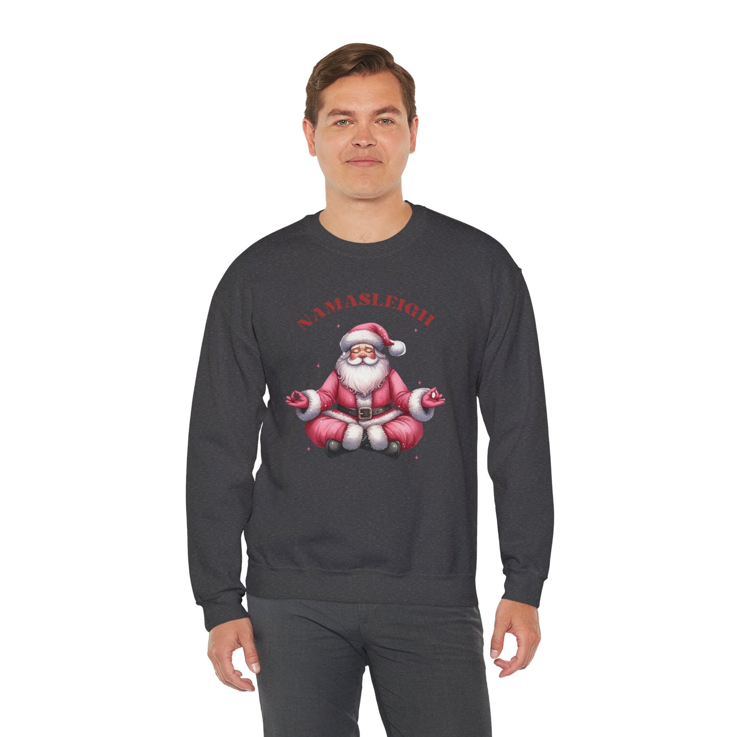 Santa Namasleigh Unisex Heavy Blend™ Crewneck Sweatshirt - size S - 3X