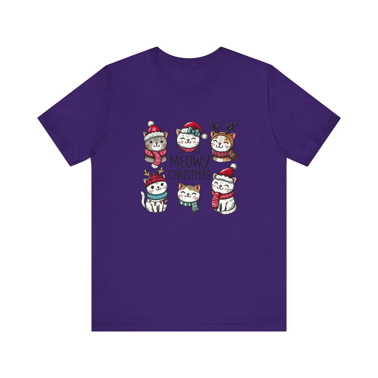 Meowy Christmas Unisex Jersey Short Sleeve Tee - size S - 3X