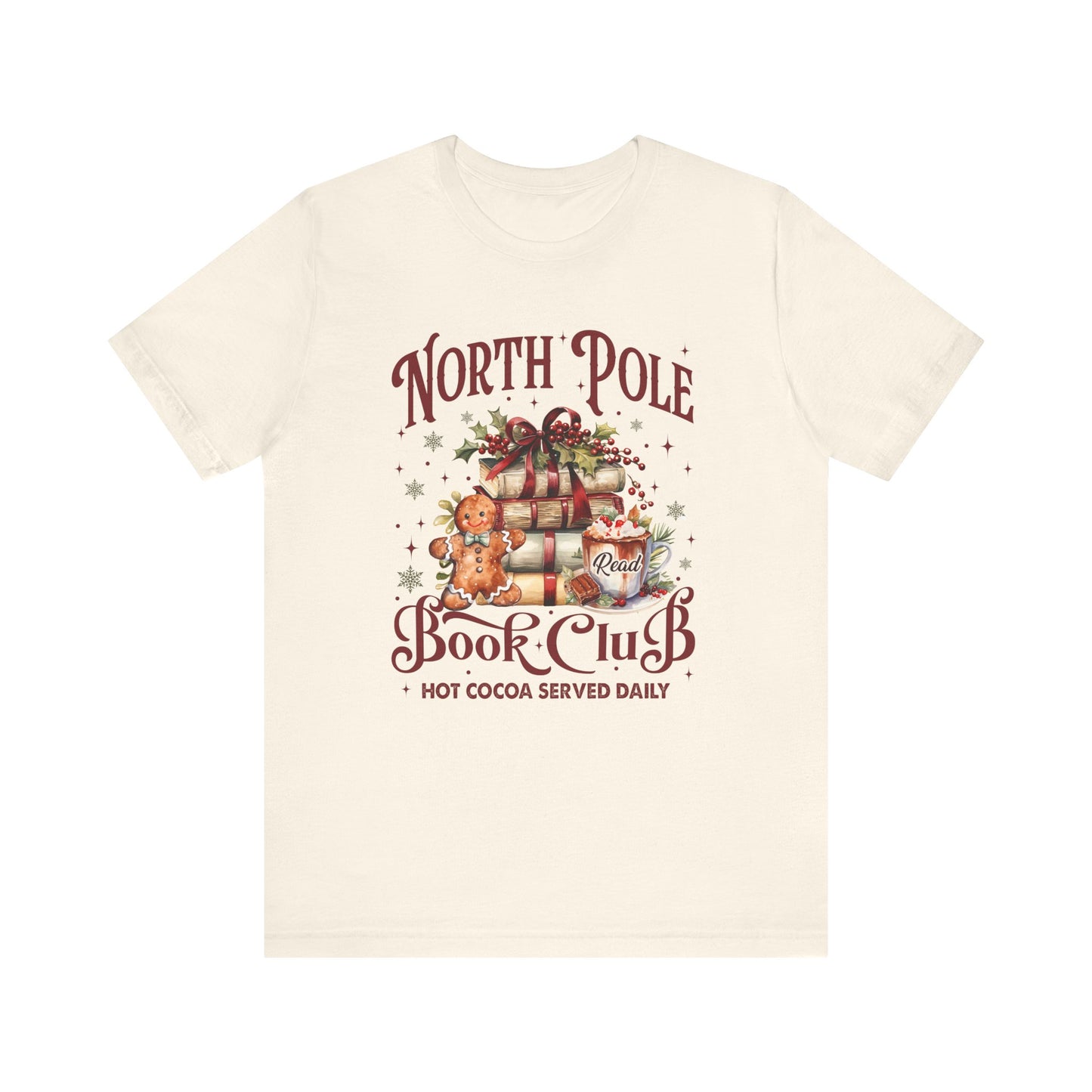 North Pole Book Club Unisex Jersey Short Sleeve Tee - size S - 3X