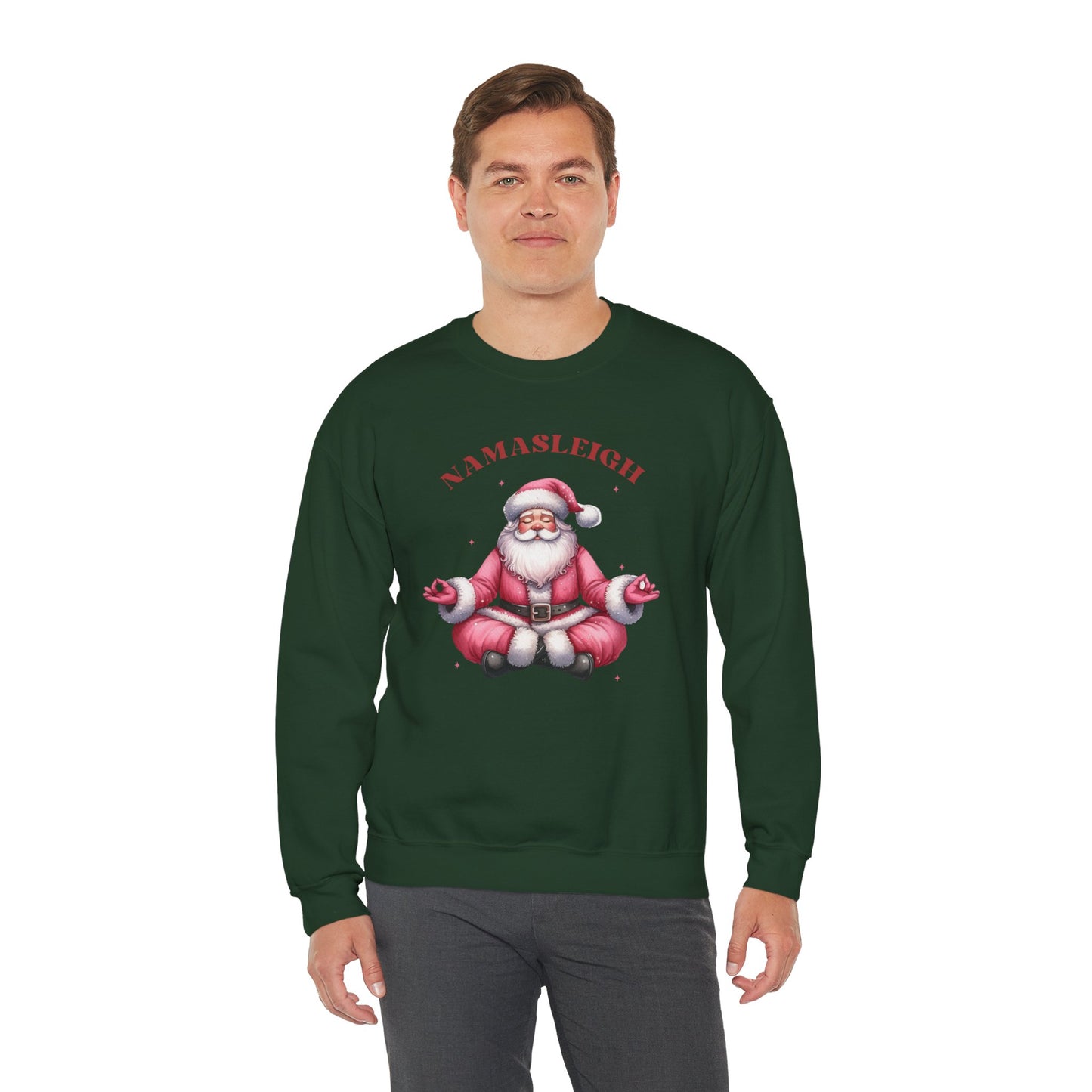Santa Namasleigh Unisex Heavy Blend™ Crewneck Sweatshirt - size S - 3X