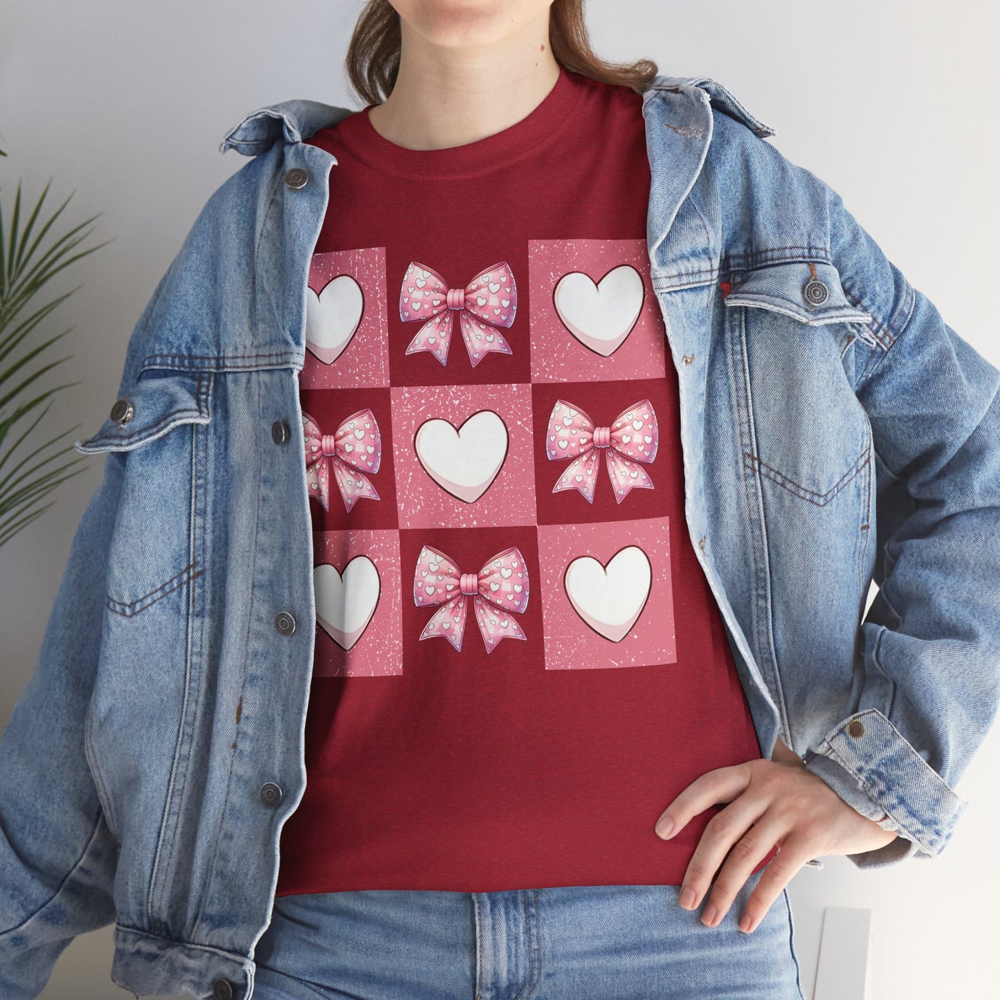 Hearts and Bows Unisex Heavy Cotton Tee - sizes S - 5X