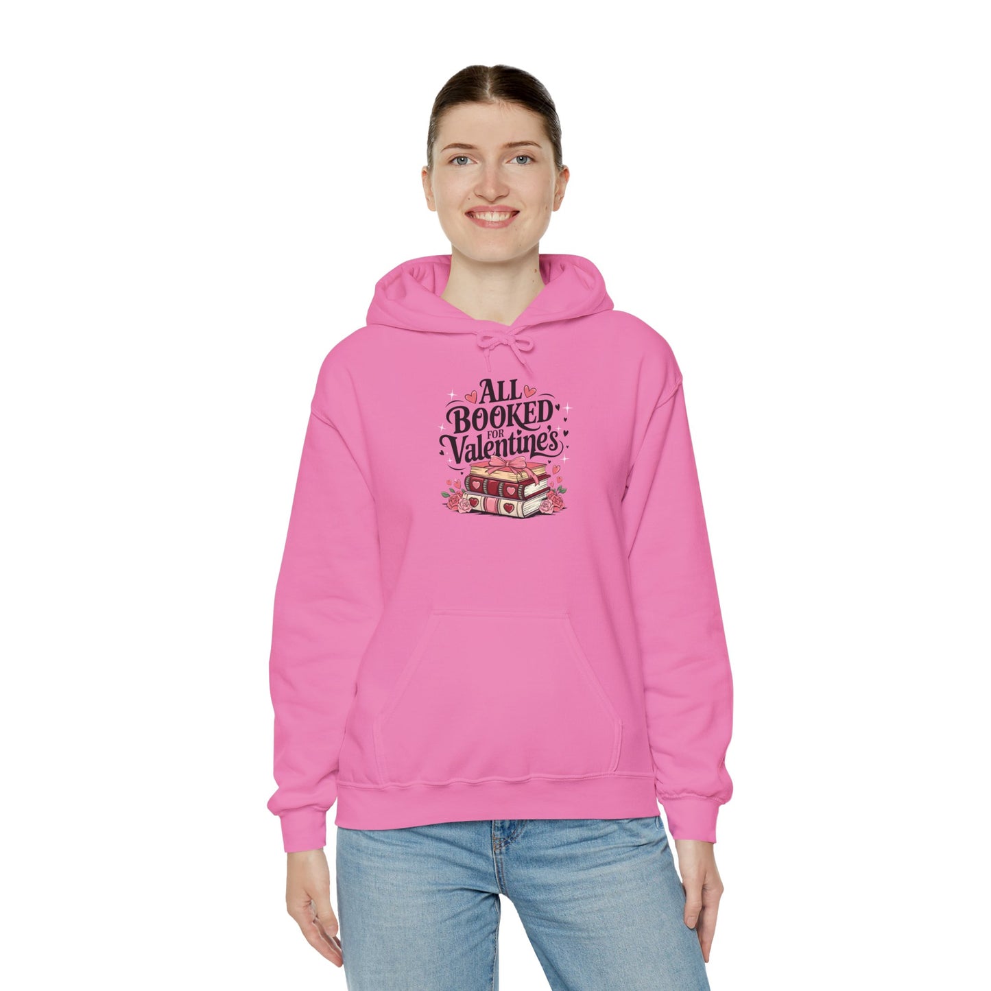 Valentine's Day All Booked Unisex Hooded Sweatshirt