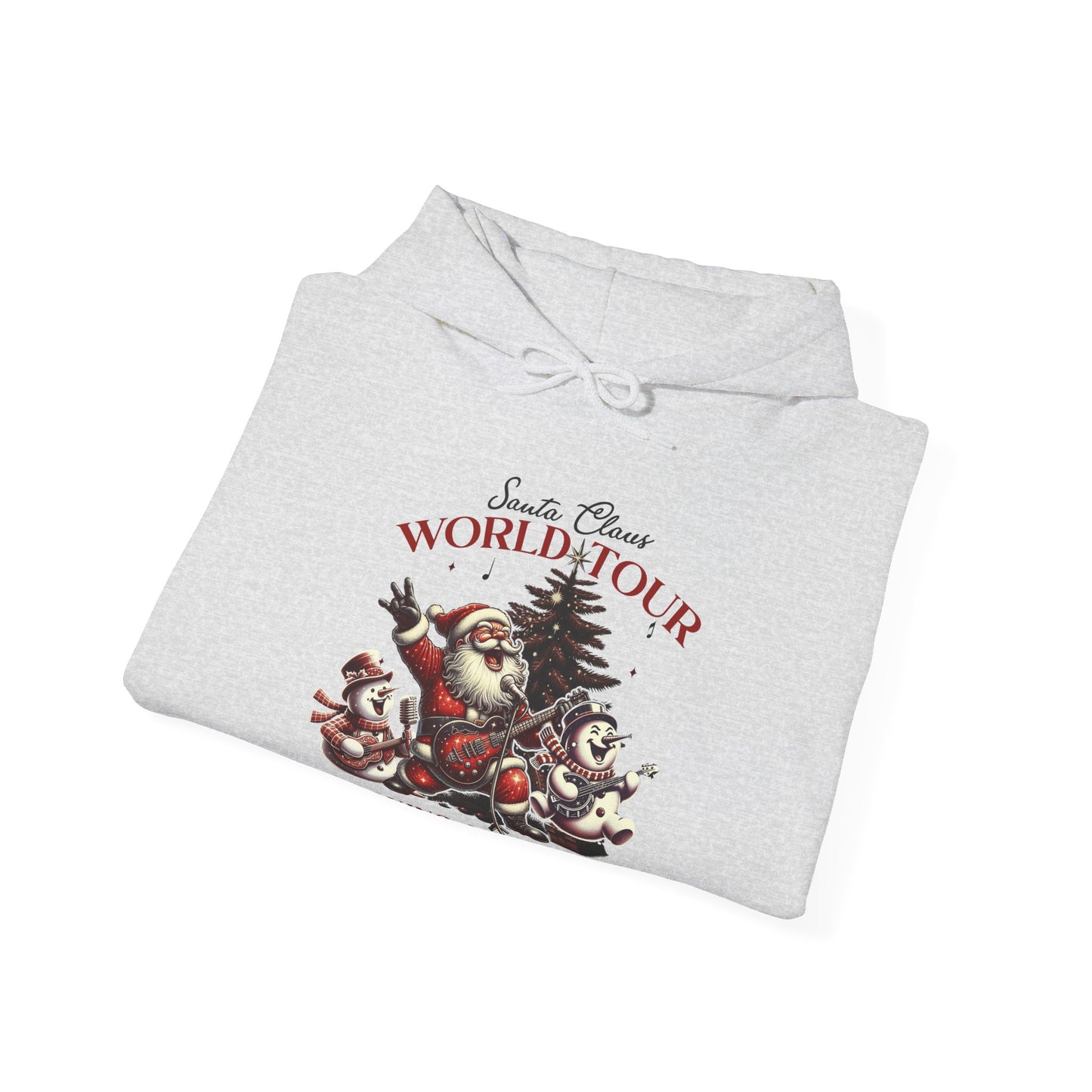 Santa Rocking Around the Christmas Tree Unisex Heavy Blend™ Hooded Sweatshirt - sizes S -3X