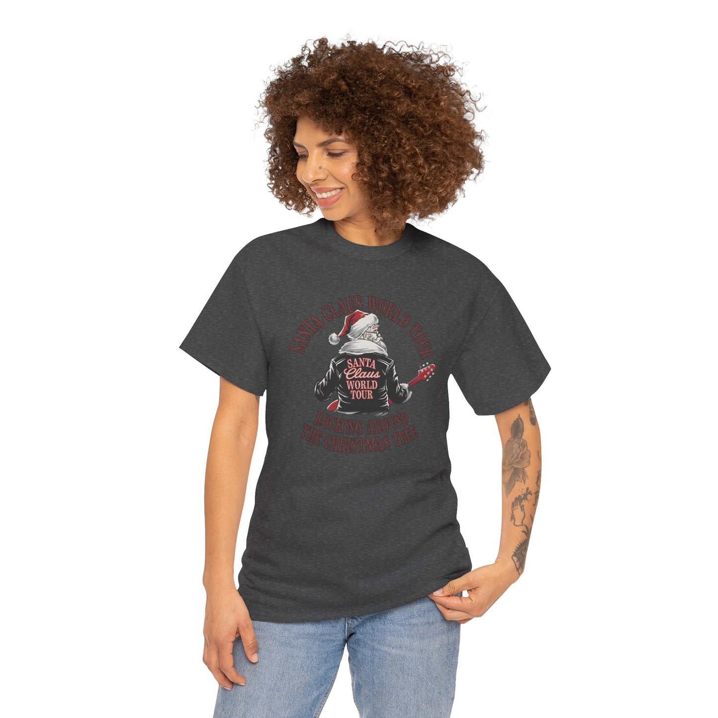 Santa Claus World Tour Unisex Tee - Sizes S-5X - Christmas Holiday Funny Shirt
