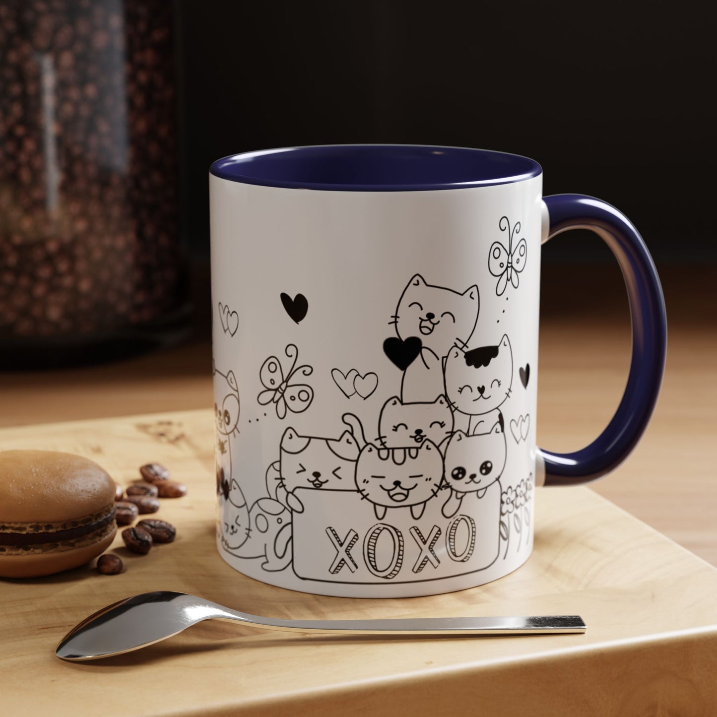 Coffee Mug - Valentine's Day Cat Love Mug for Cat Lovers