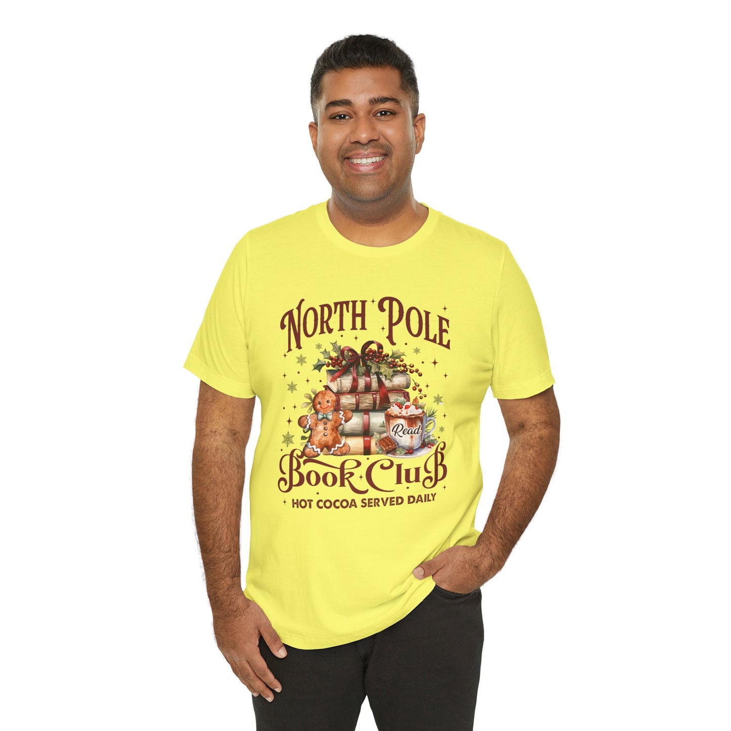 North Pole Book Club Unisex Jersey Short Sleeve Tee - size S - 3X