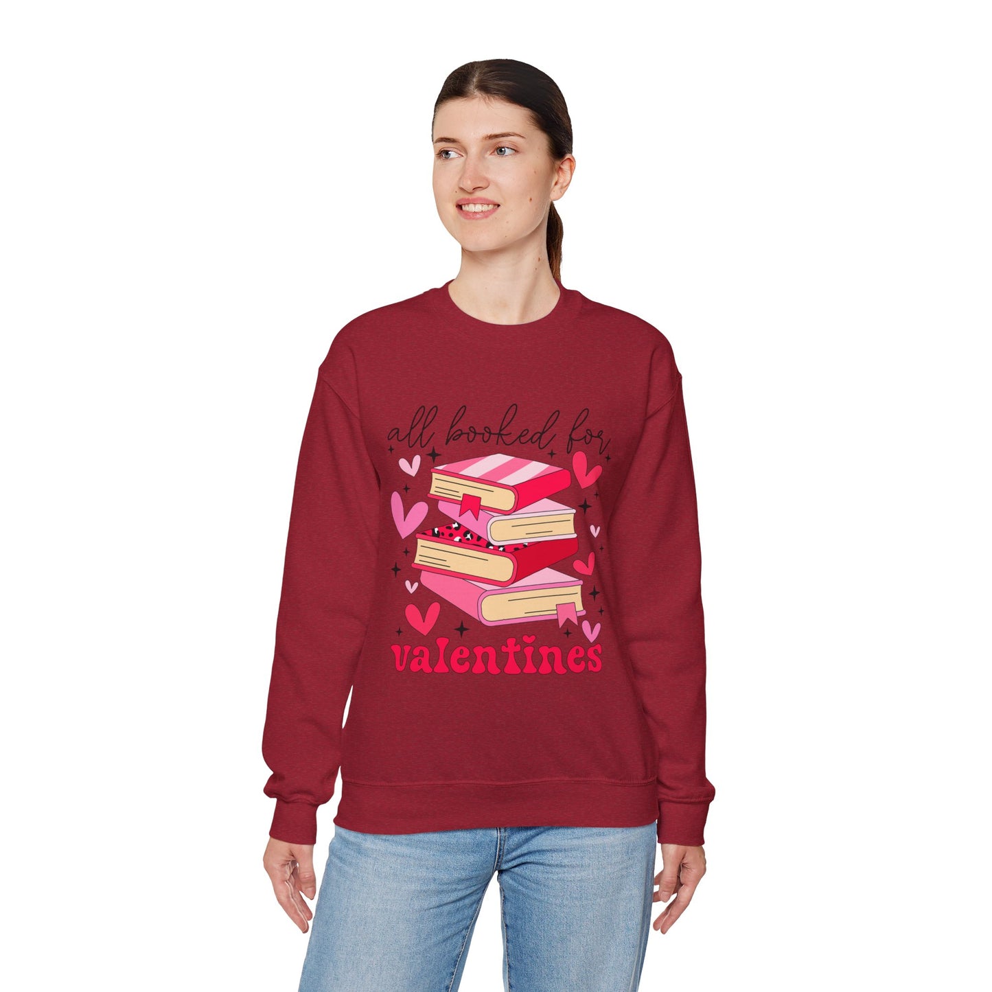 Book Lover Valentine's Day Unisex Sweatshirt - sizes S - 5X