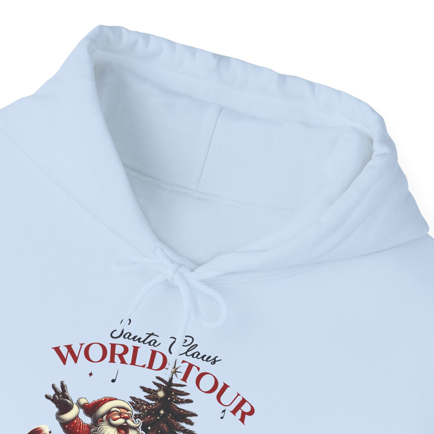 Santa Rocking Around the Christmas Tree Unisex Heavy Blend™ Hooded Sweatshirt - sizes S -3X