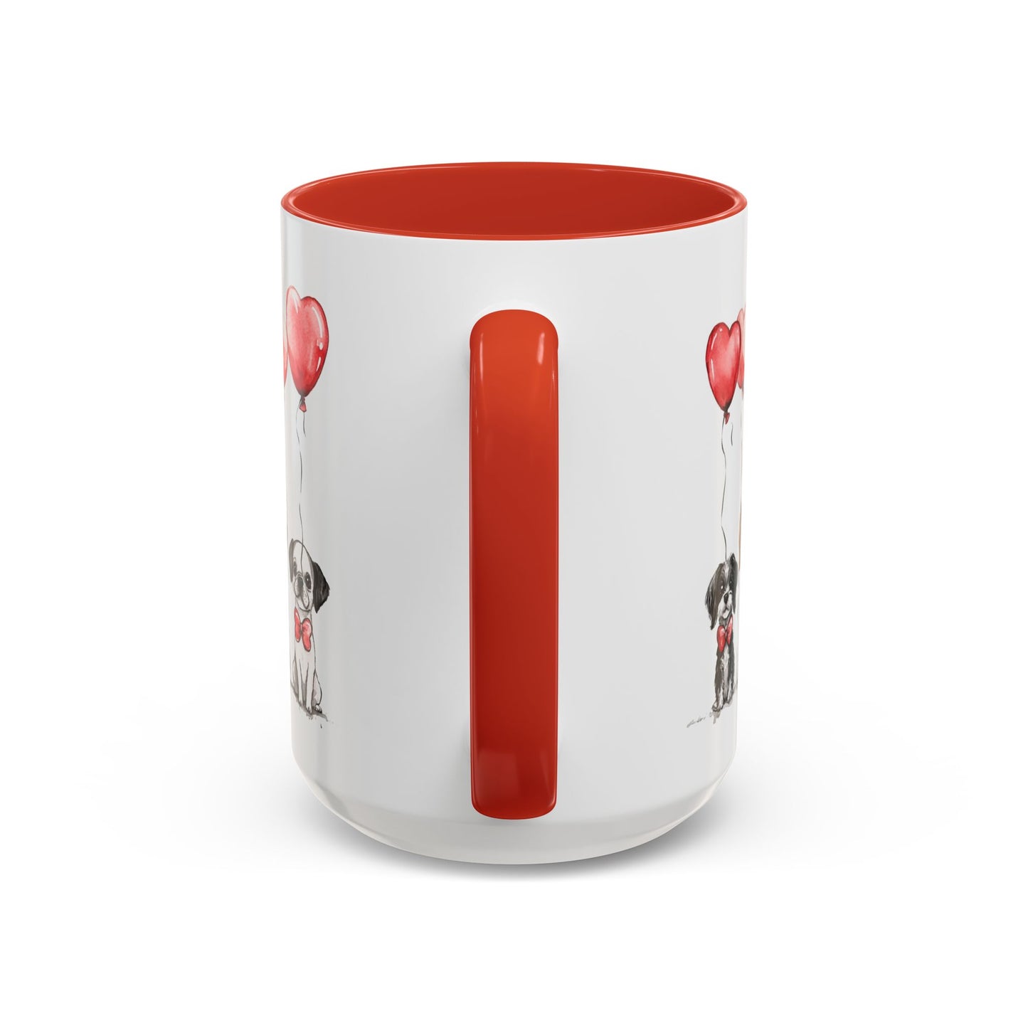 Coffee Mug - Puppy Love Valentine's Day, Cute Dogs and Heart Balloons, 11oz and 15oz, Ceramic