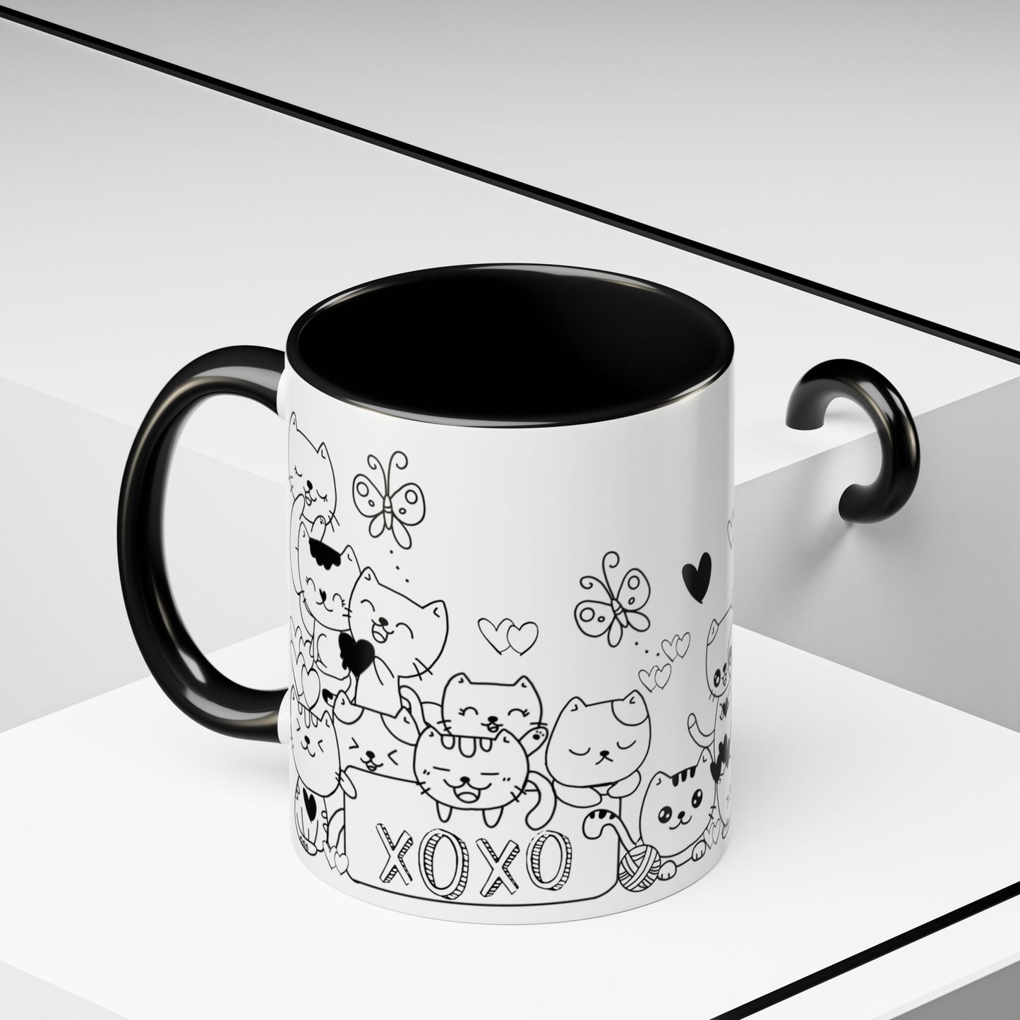 Coffee Mug - Valentine's Day Cat Love Mug for Cat Lovers