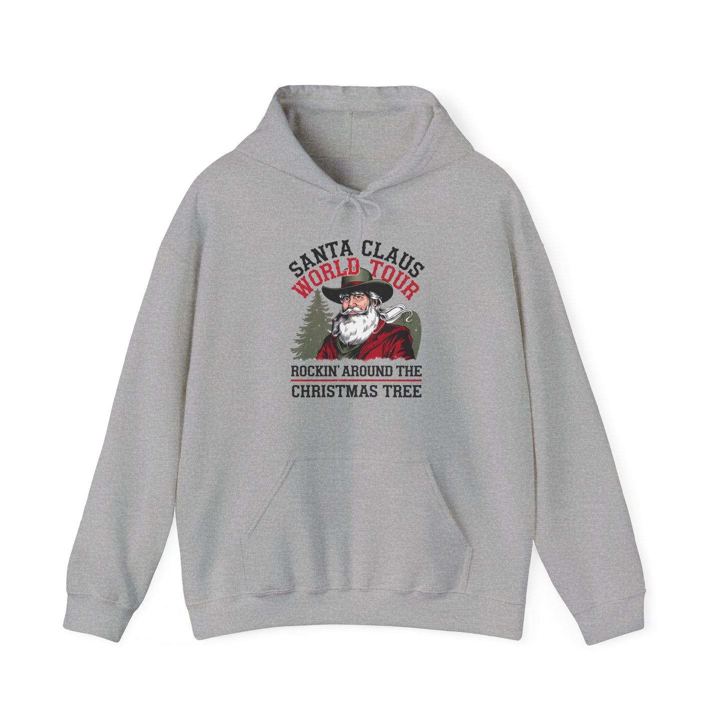 Santa Claus World Tour Unisex Heavy Blend Hooded Sweatshirt - sizes S - 5X - Rocking Around the Christmas Tree